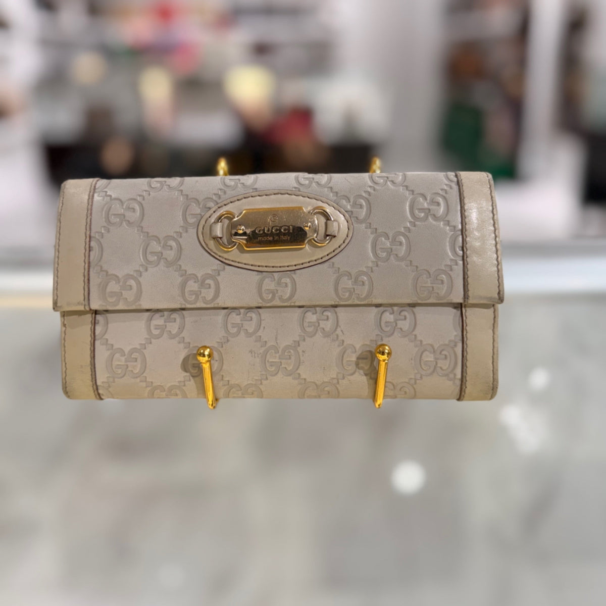 Gucci Long Wallet - White Guccissima Leather