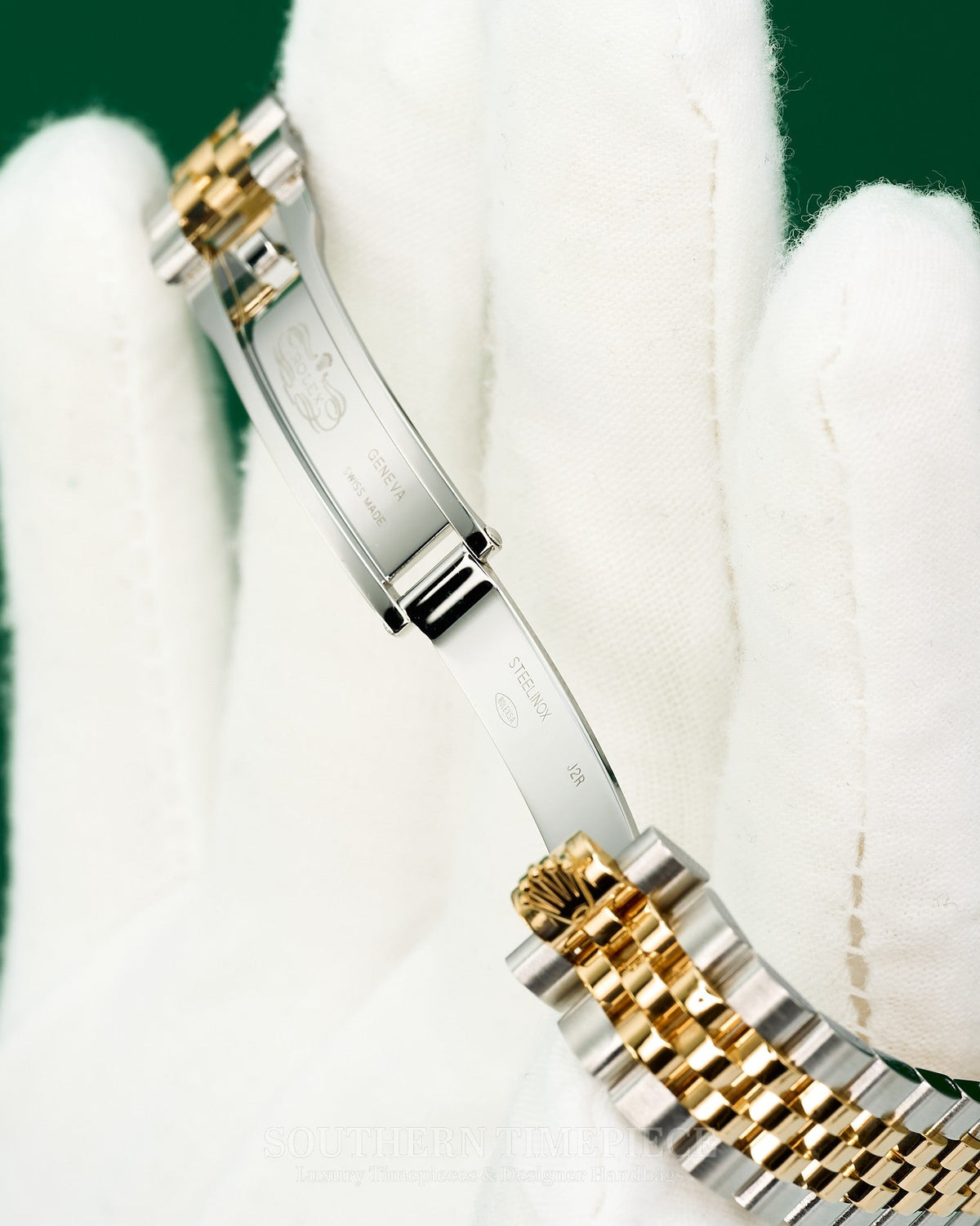 28mm Rolex Datejust with Factory Champagne Diamond Dial in 18kt Yellow Gold and Stainless on Jubilee (Ref: 279173)(Year: 2017)(Box & Papers)