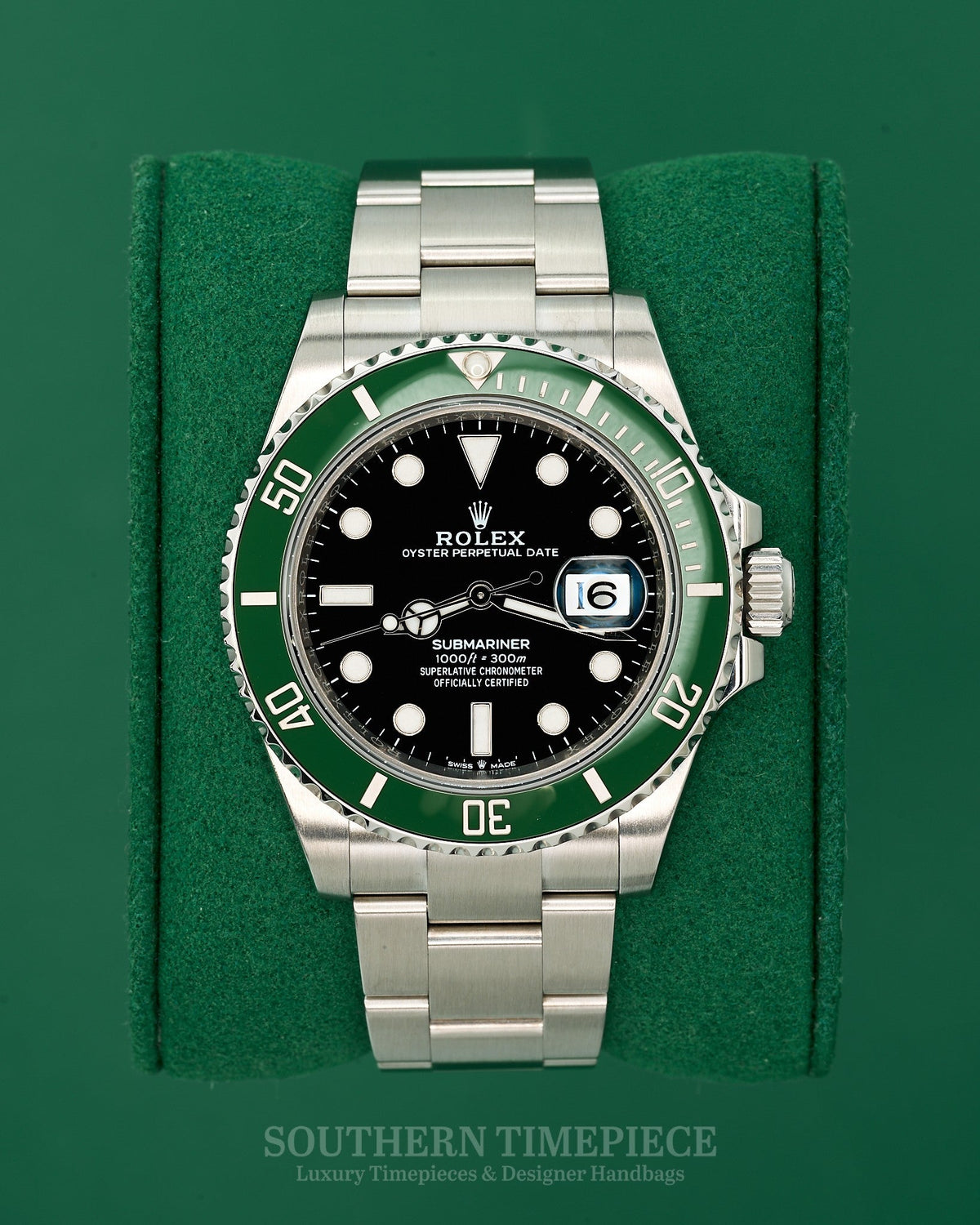 41mm Rolex Submariner Date "Starbucks" with Anniversary Green Bezel (Ref: 126610LV)(Year: 2023)(Box & Papers)