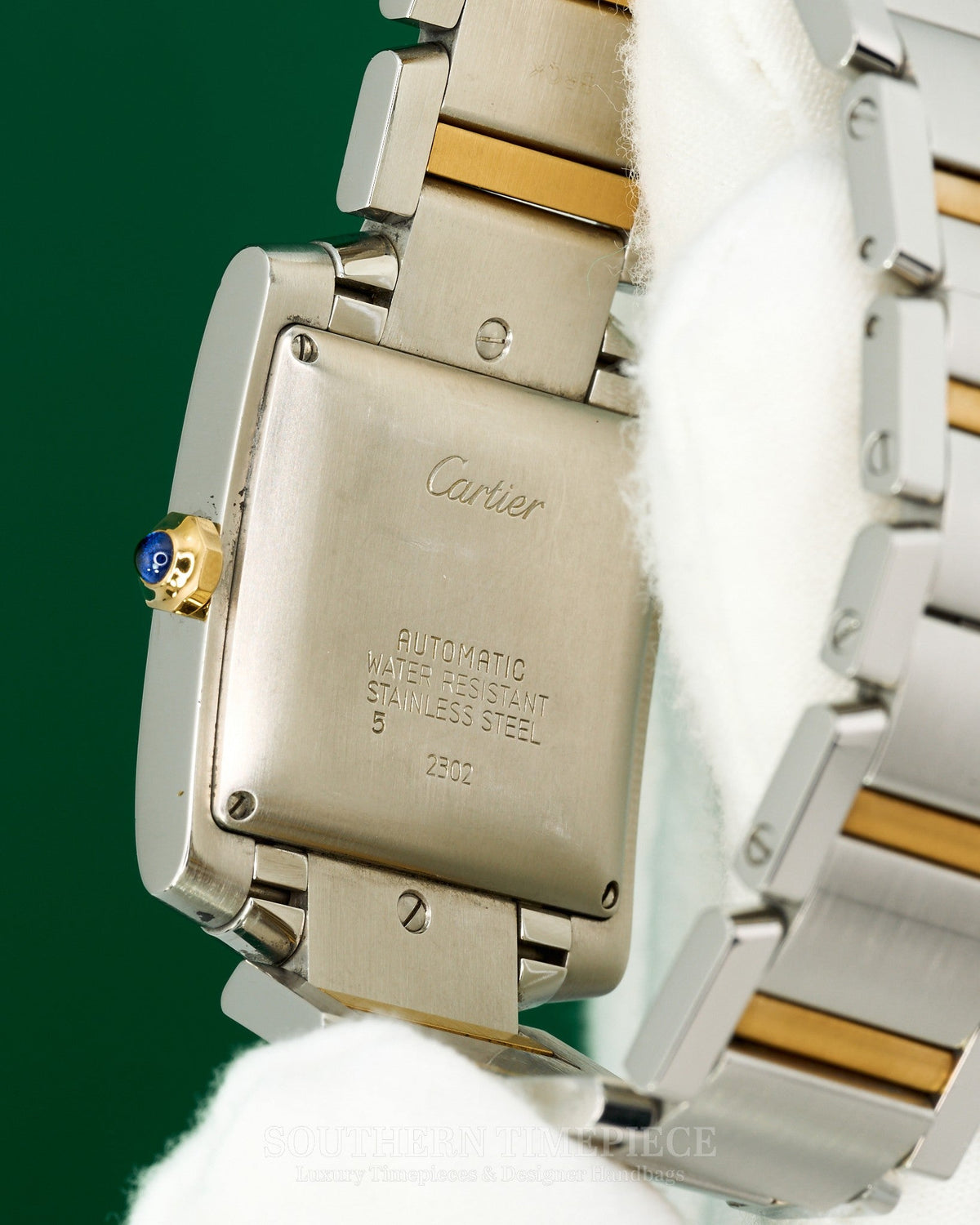 36mm Cartier Tank Francaise Large in 18kt Yellow Gold and Stainless Steel (Ref: W51005Q4)