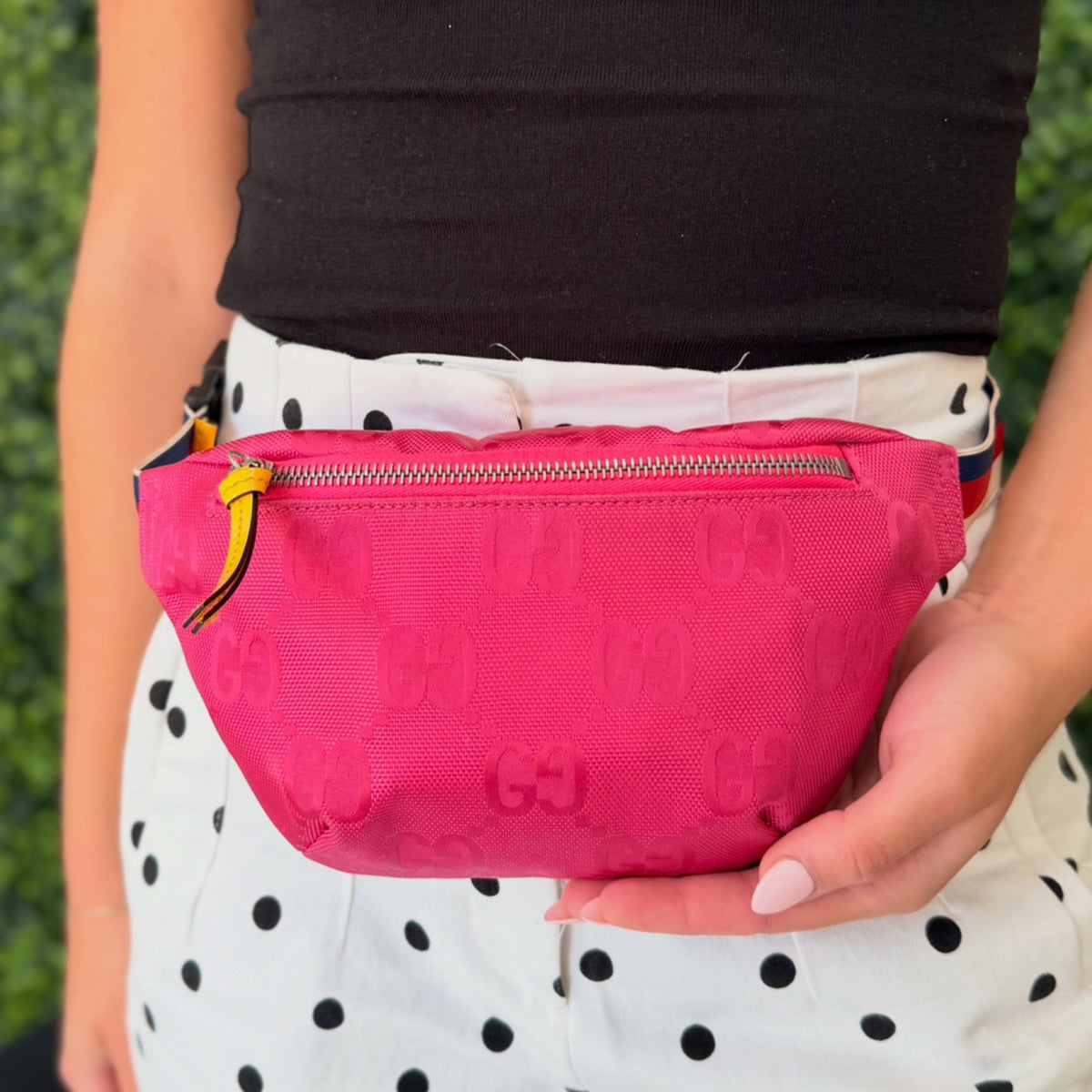 Gucci Kids Off The Grid Belt Bag - Pink GG Jacquard