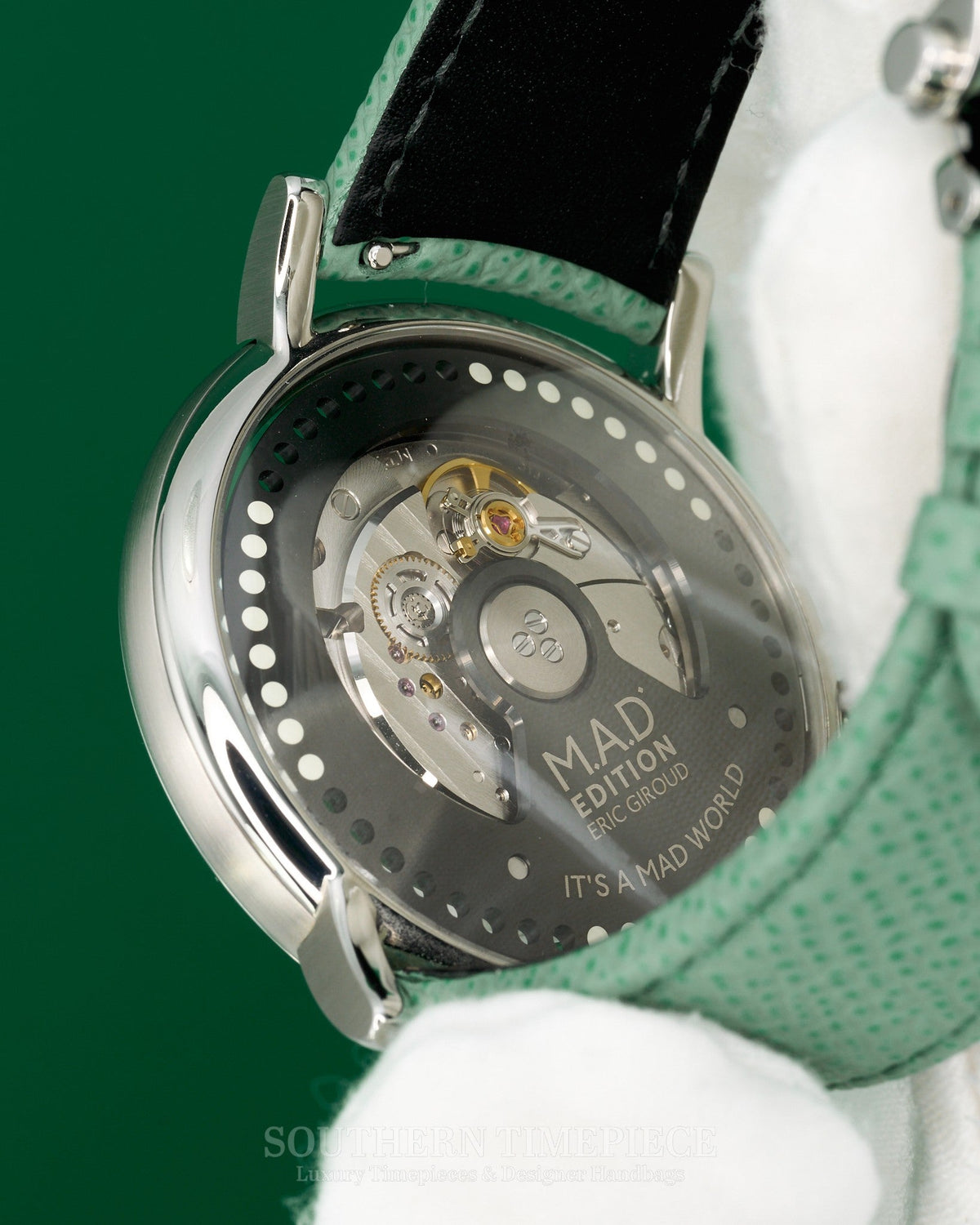 42mm MB&F M.A.D. 2 Green in Stainless Steel on Green Calfskin Leather (Ref: MAD 2)(Year: 2025)(Box & Papers)