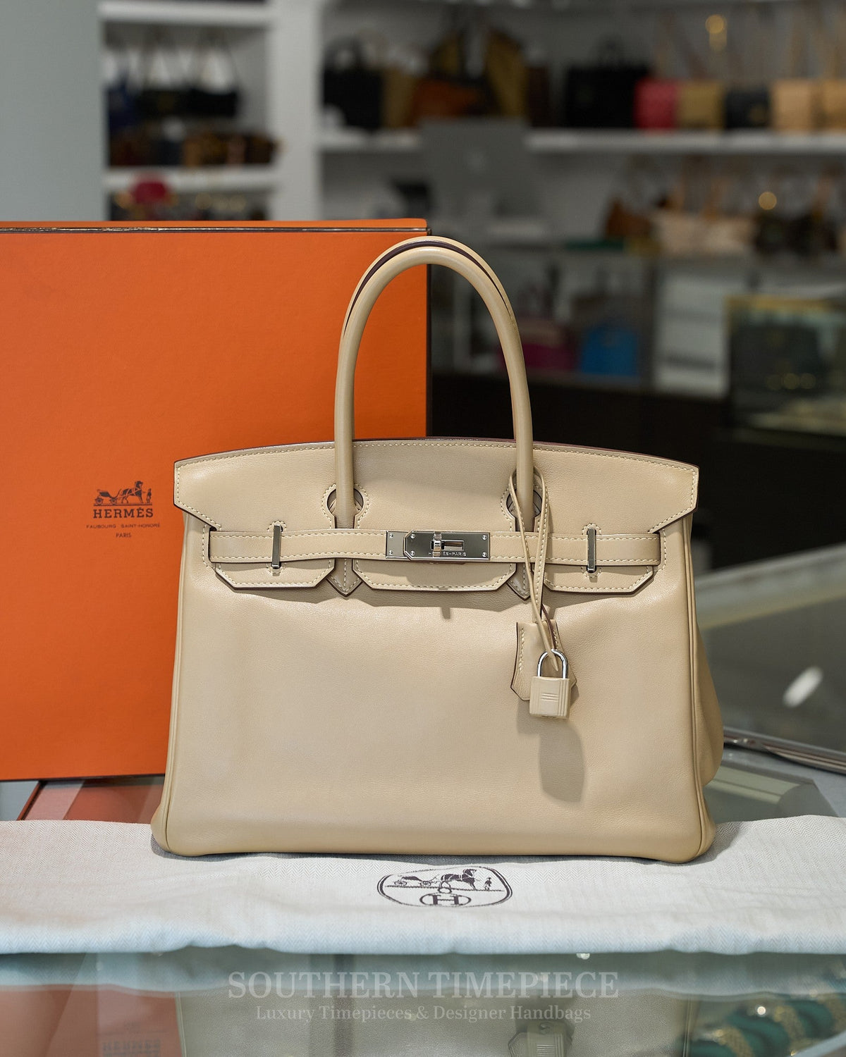 Hermès Birkin 30 - Parchemin Swift Leather & Palladium Hardware (2009)