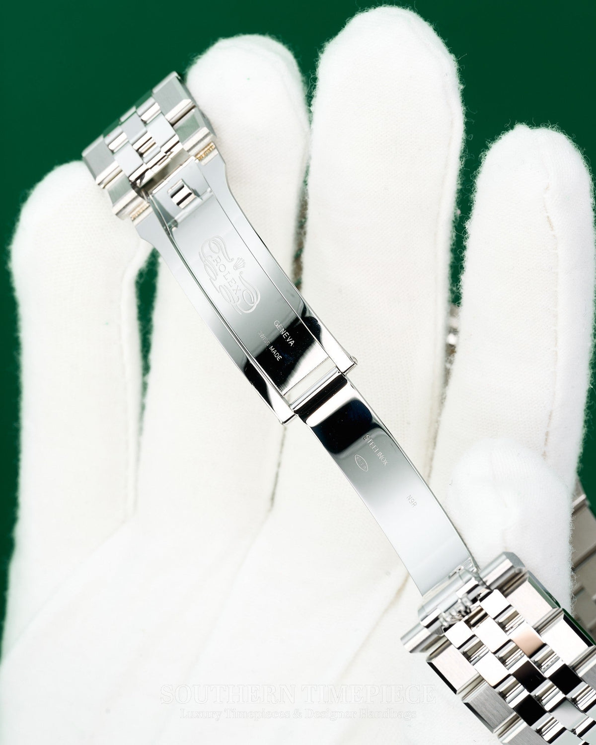 Brand New 2026 40mm Rolex Land-Dweller in Oystersteel and 18kt White Gold with White Honeycomb-Motif Dial (Ref: 127334)(Year: 2026)(Box & Papers)(SKU: S911871)