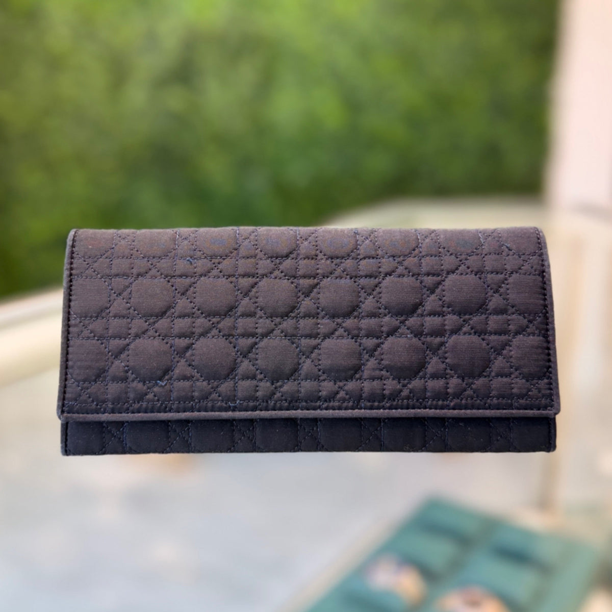 Christian Dior Long Wallet - Black Cannage Fabric
