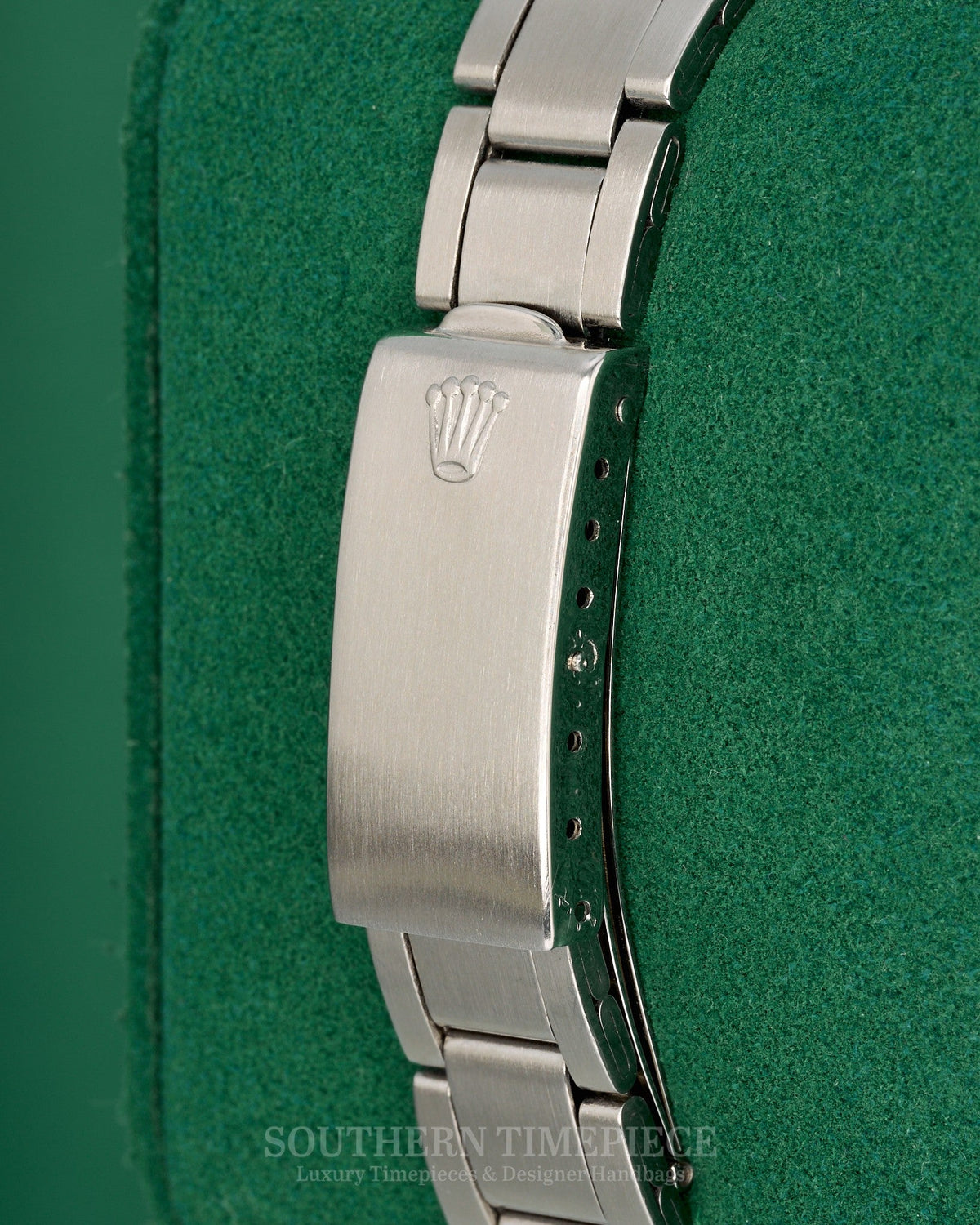 34mm Rolex Oysterdate Precision with Custom Tiffany Blue Stick Dial in Stainless on Riveted Oyster (Ref: 6694)(Year: 1971)