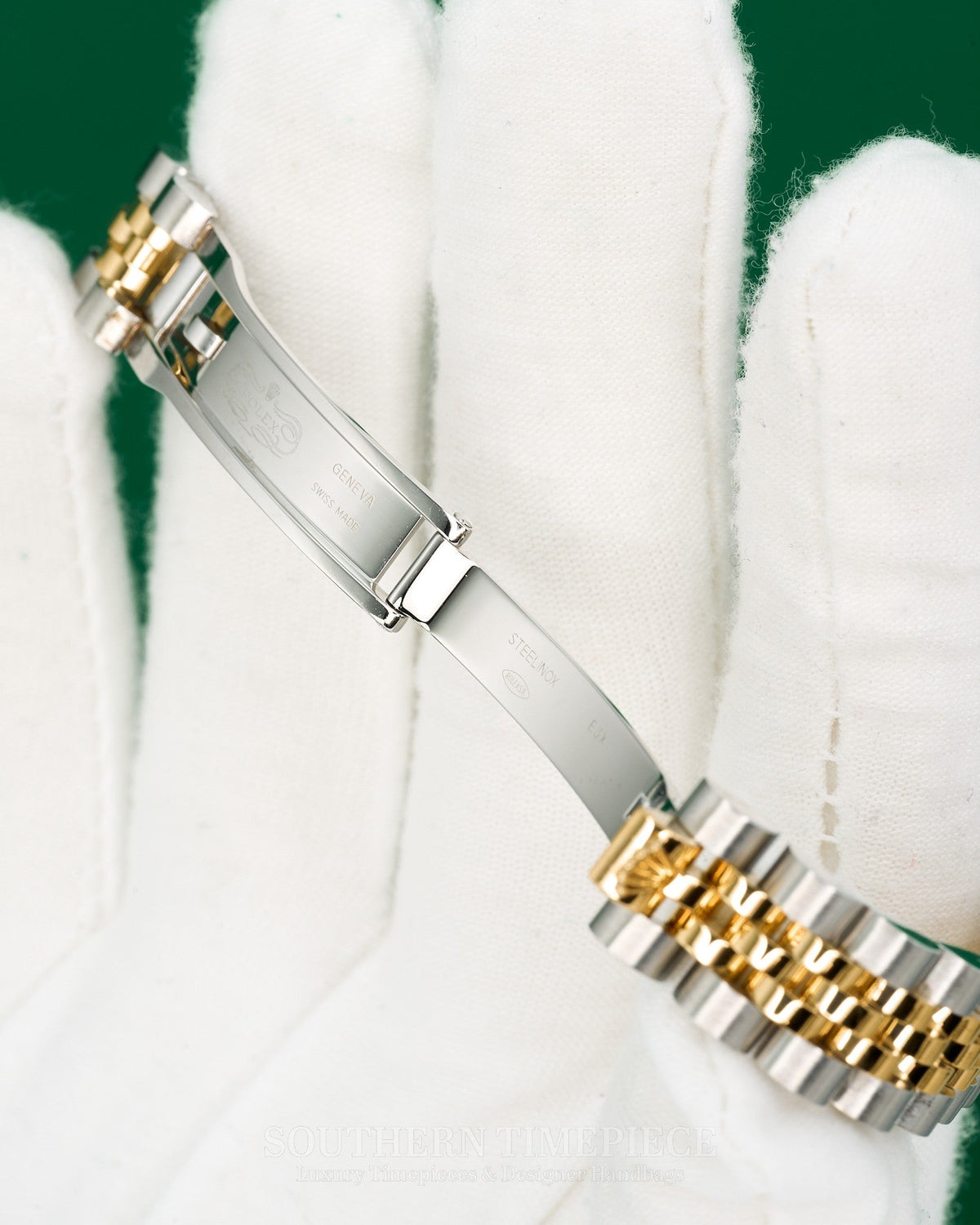 26mm Rolex Datejust with Custom Mother of Pearl Diamond Dial in 18kt Yellow Gold and Stainless on Jubilee (Ref: 179173)(Year: 2011+)