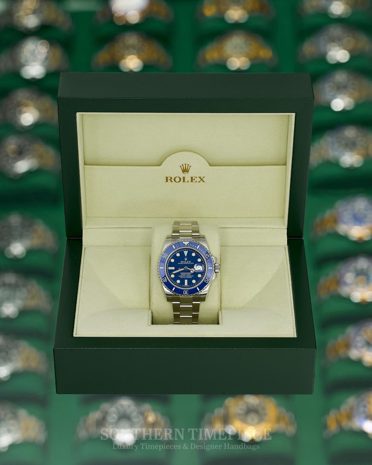 40mm Rolex Submariner Date "Custom Smurf" with Custom Blue Dial and Bezel in Stainless Steel on Oyster (Ref: 116610LN)(Year: 2010)
