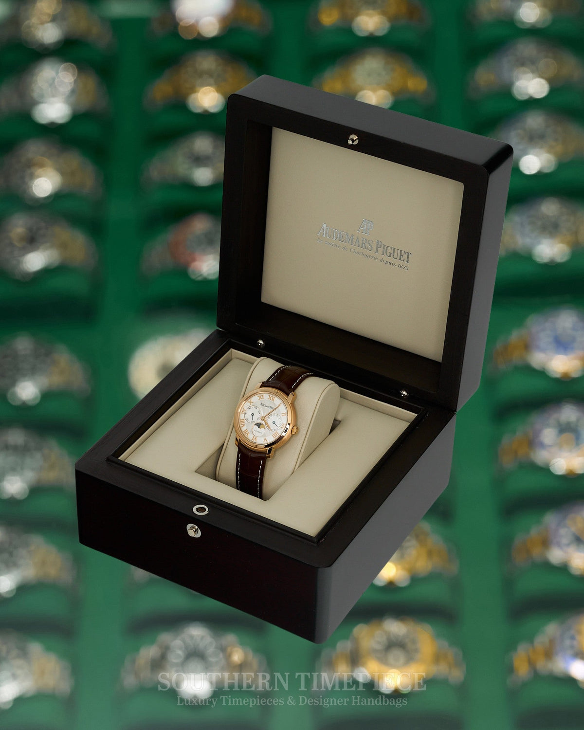 36mm Audemars Piguet Jules Audemars Day Date Moonphase with White Dial in Solid 18kt Rose Gold (Ref: 26250OR)(Year: 2010)(Box & Papers)