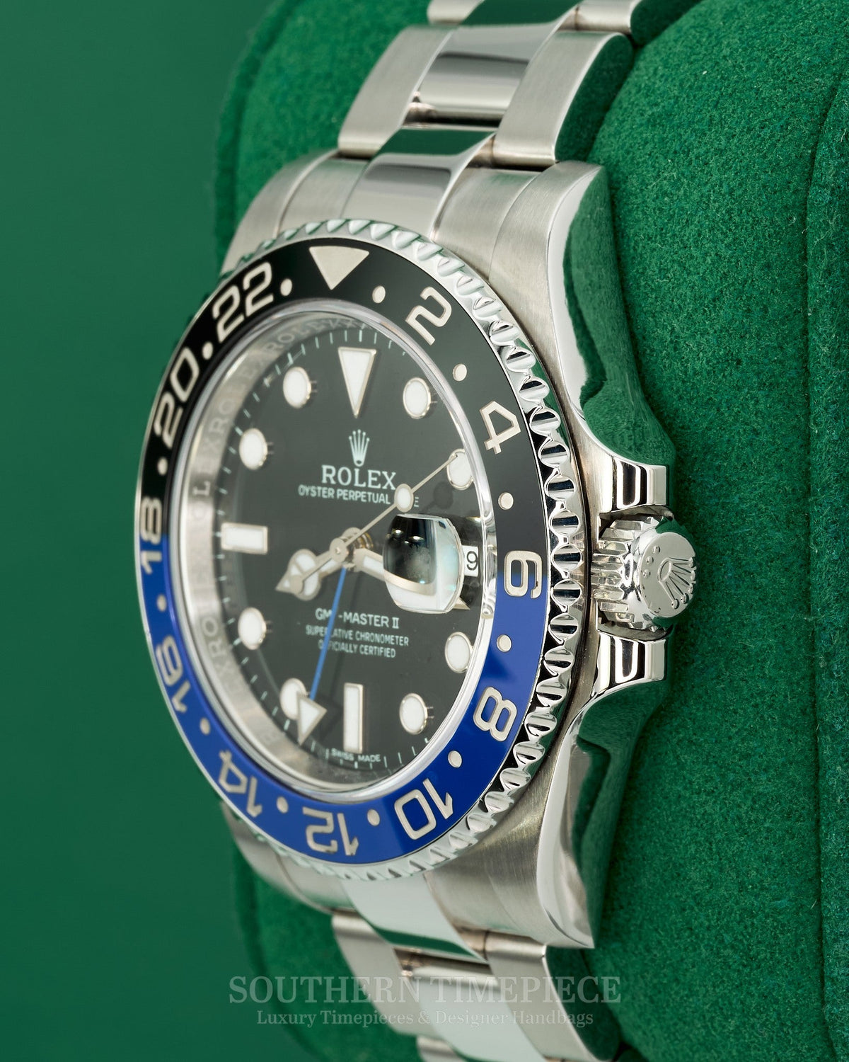 40mm Rolex GMT-Master II "Batman" with Blue and Black Bezel in Stainless Steel on Oyster (Ref: 116710BLNR)(Year: 2014)(Box & Appraisal) (476903X)