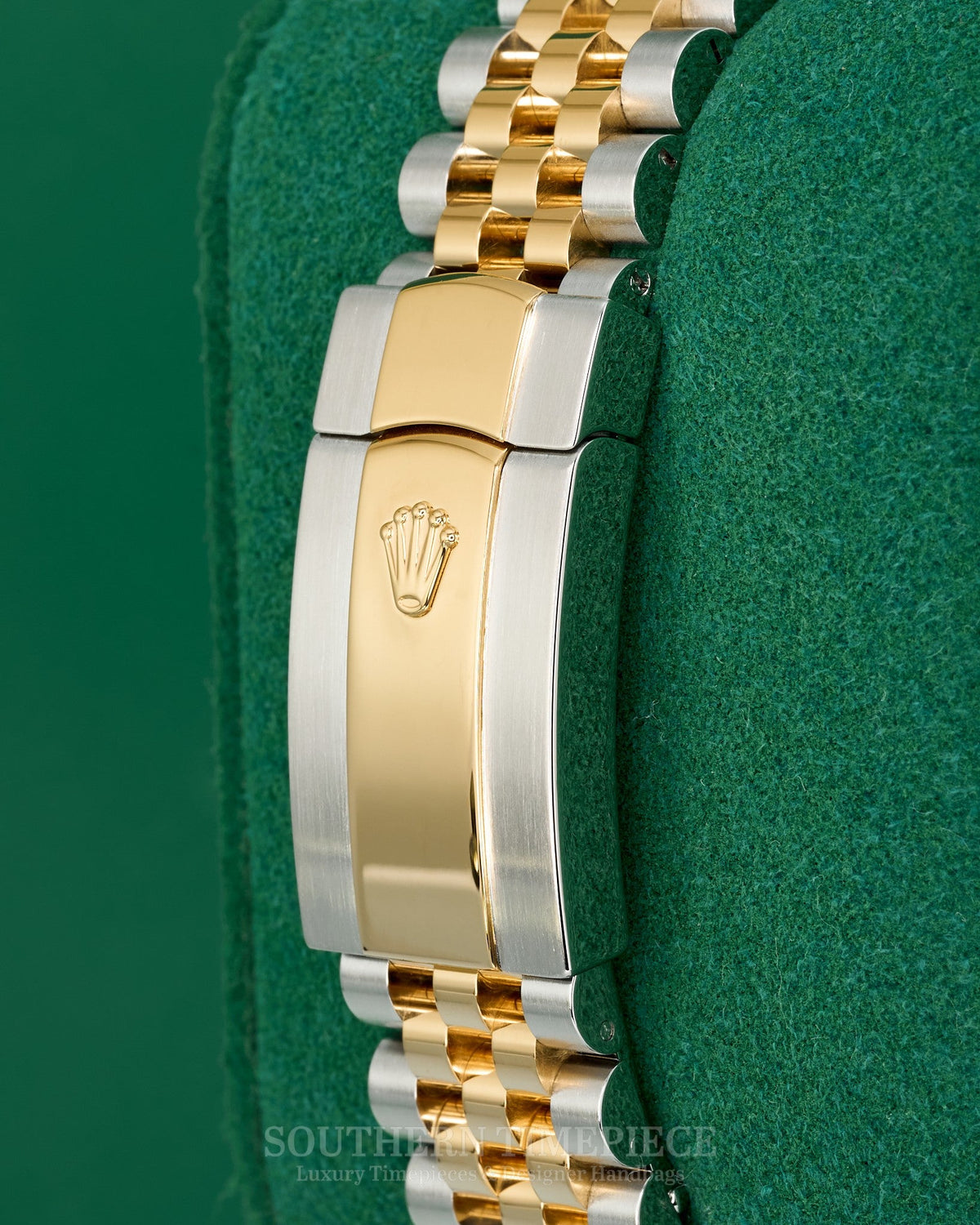 41mm Rolex Datejust with Black Stick Dial in 18kt Yellow Gold and Stainless on Jubilee (Ref: 126333)(Year: 2021)(Box & Papers)
