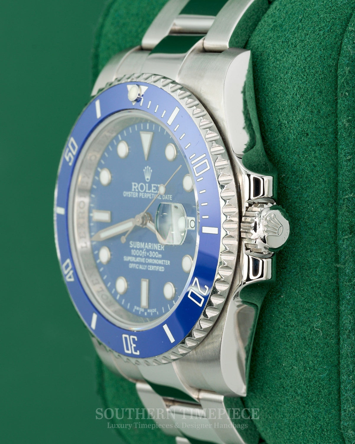 40mm Rolex Submariner Date "Custom Smurf" with Custom Blue Dial and Bezel in Stainless Steel on Oyster (Ref: 116610LN)(Year: 2010)