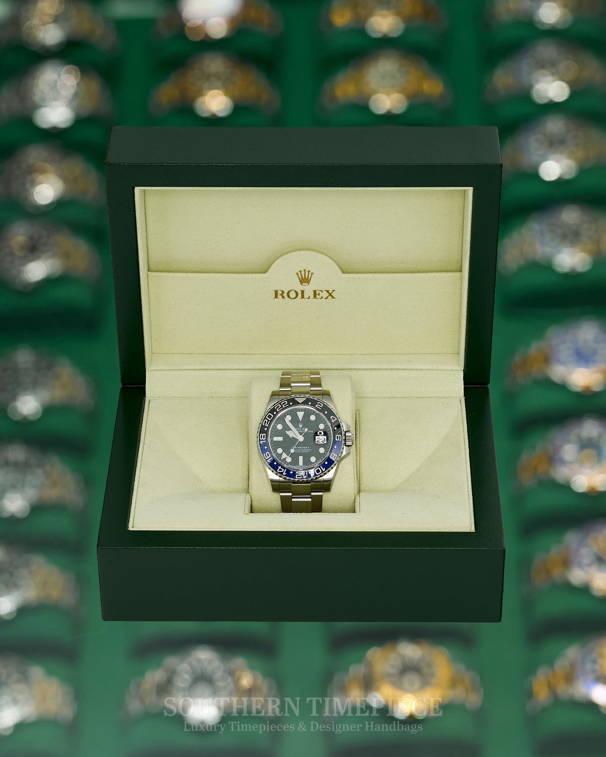 40mm Rolex GMT-Master II "Batman" with Blue and Black Bezel in Stainless Steel on Oyster (Ref: 116710BLNR)(Year: 2014)(Box & Appraisal) (476903X)