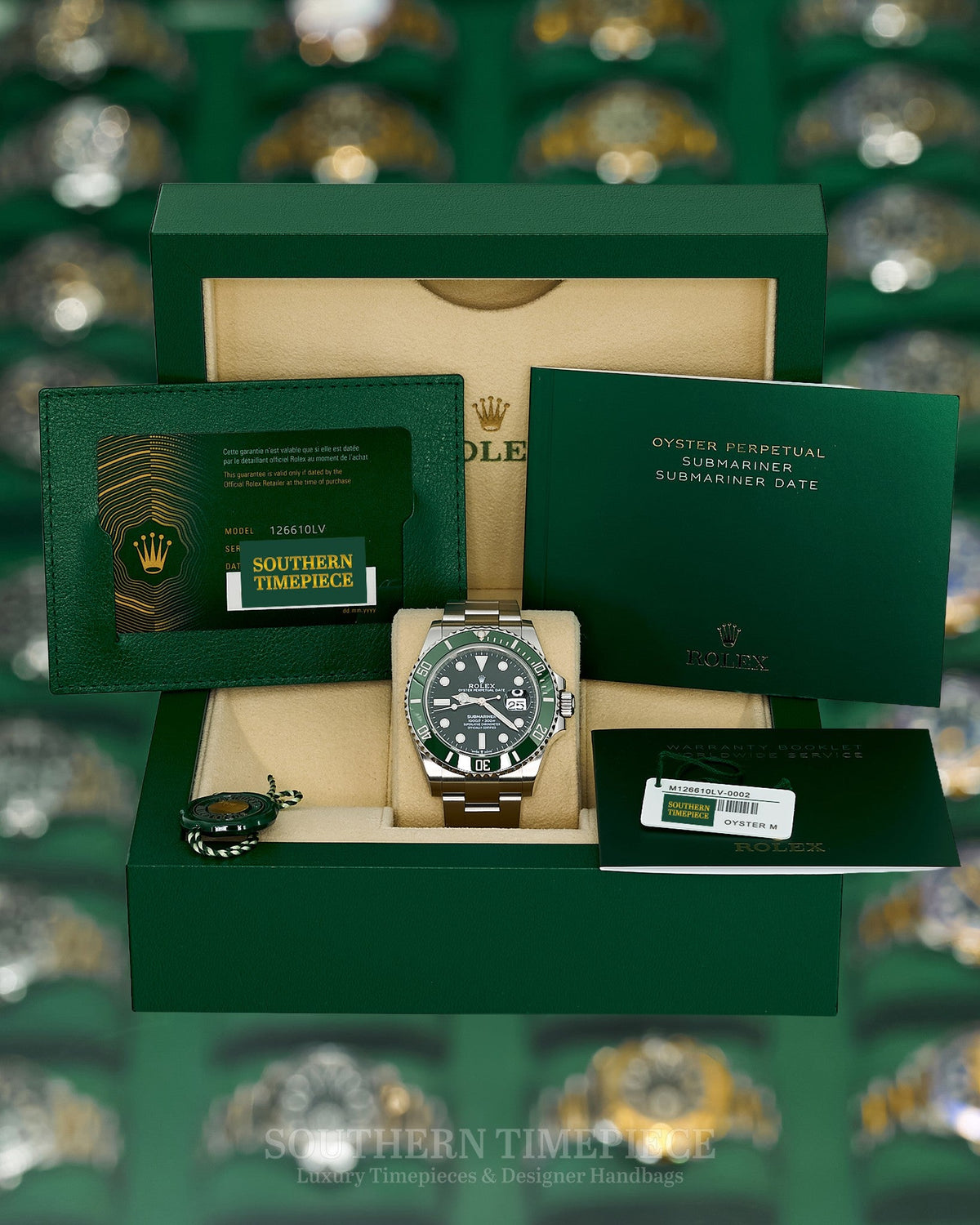 41mm Rolex Submariner Date "Starbucks" with Anniversary Green Bezel (Ref: 126610LV)(Year: 2023)(Box & Papers) (9813522)