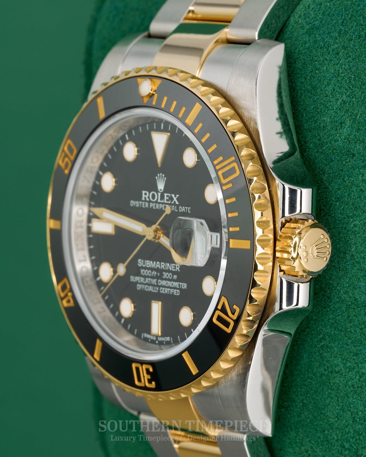 40mm Rolex Submariner with Black Dial and Bezel in 18kt Yellow Gold and Stainless on Oyster (Ref: 116613LN)(Year: 2016)(Box & Papers)