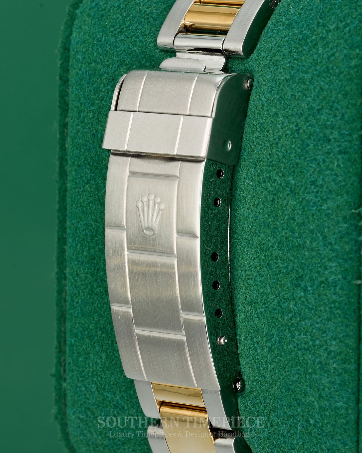 40mm Rolex Submariner Date "Bluesy" with Custom Champagne Serti Dial in 18kt Yellow Gold and Stainless (Ref: 16613)(Year: 1999)