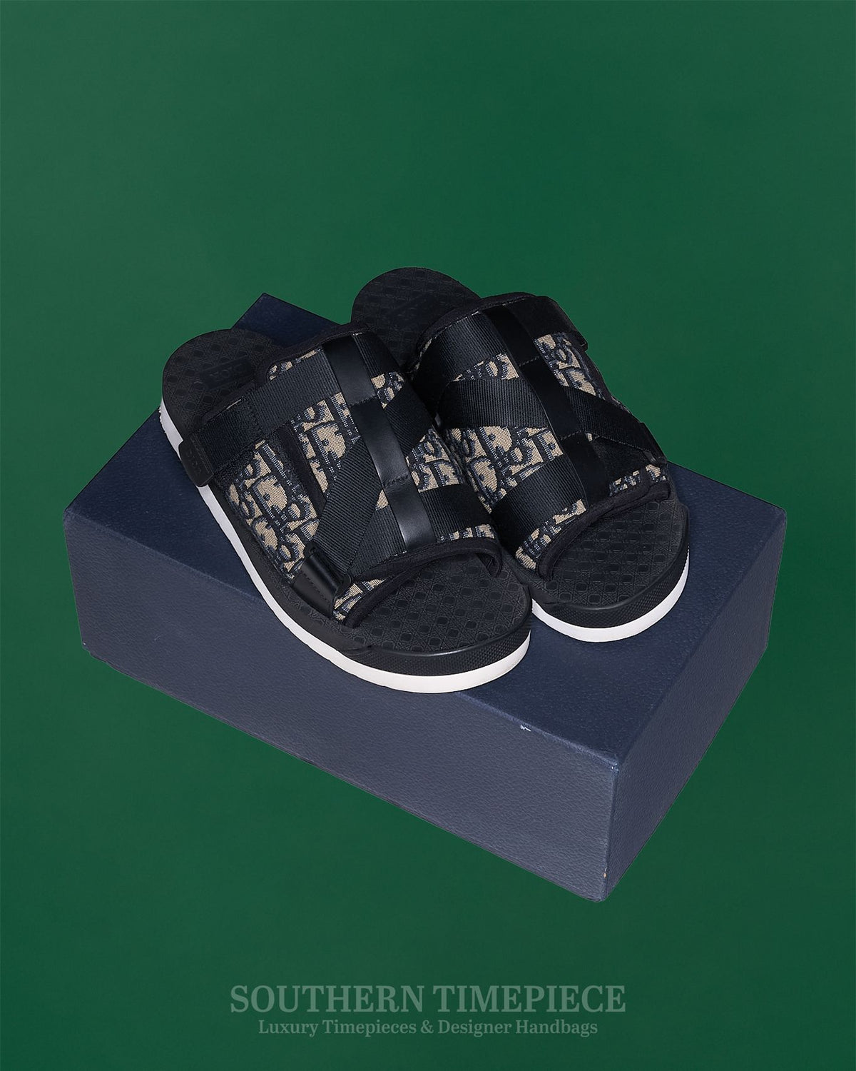 Christian Dior Men's Alpha Sandals - Oblique Jacquard Canvas (Size 42)