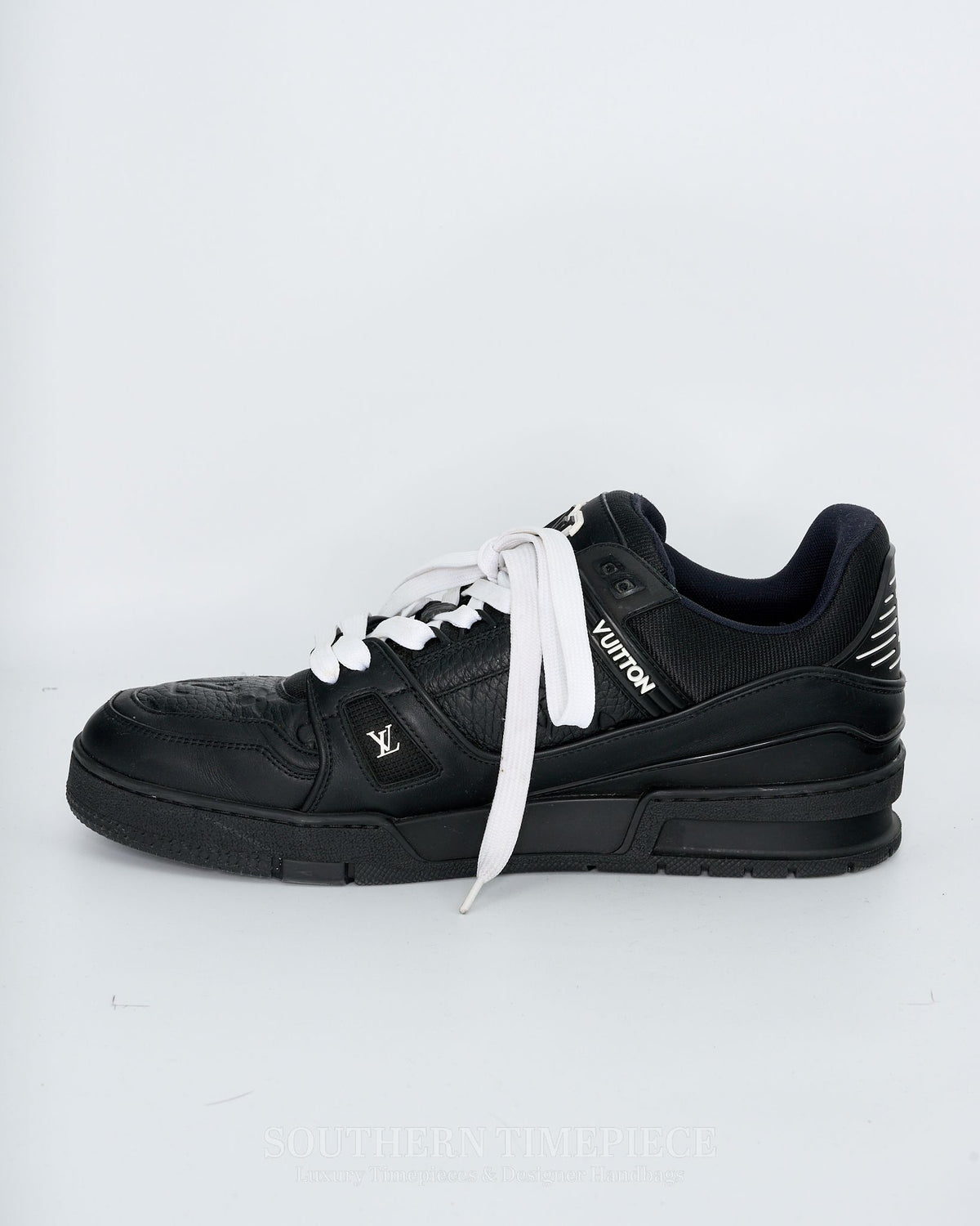 Louis Vuitton Trainers - Black Embossed Monogram Leather