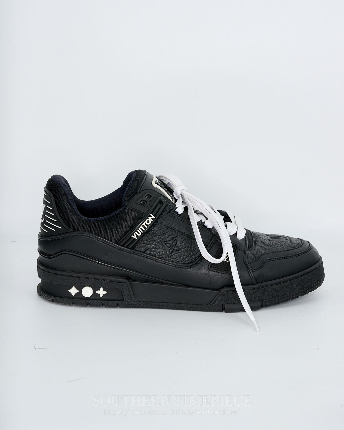 Louis Vuitton Trainers - Black Embossed Monogram Leather