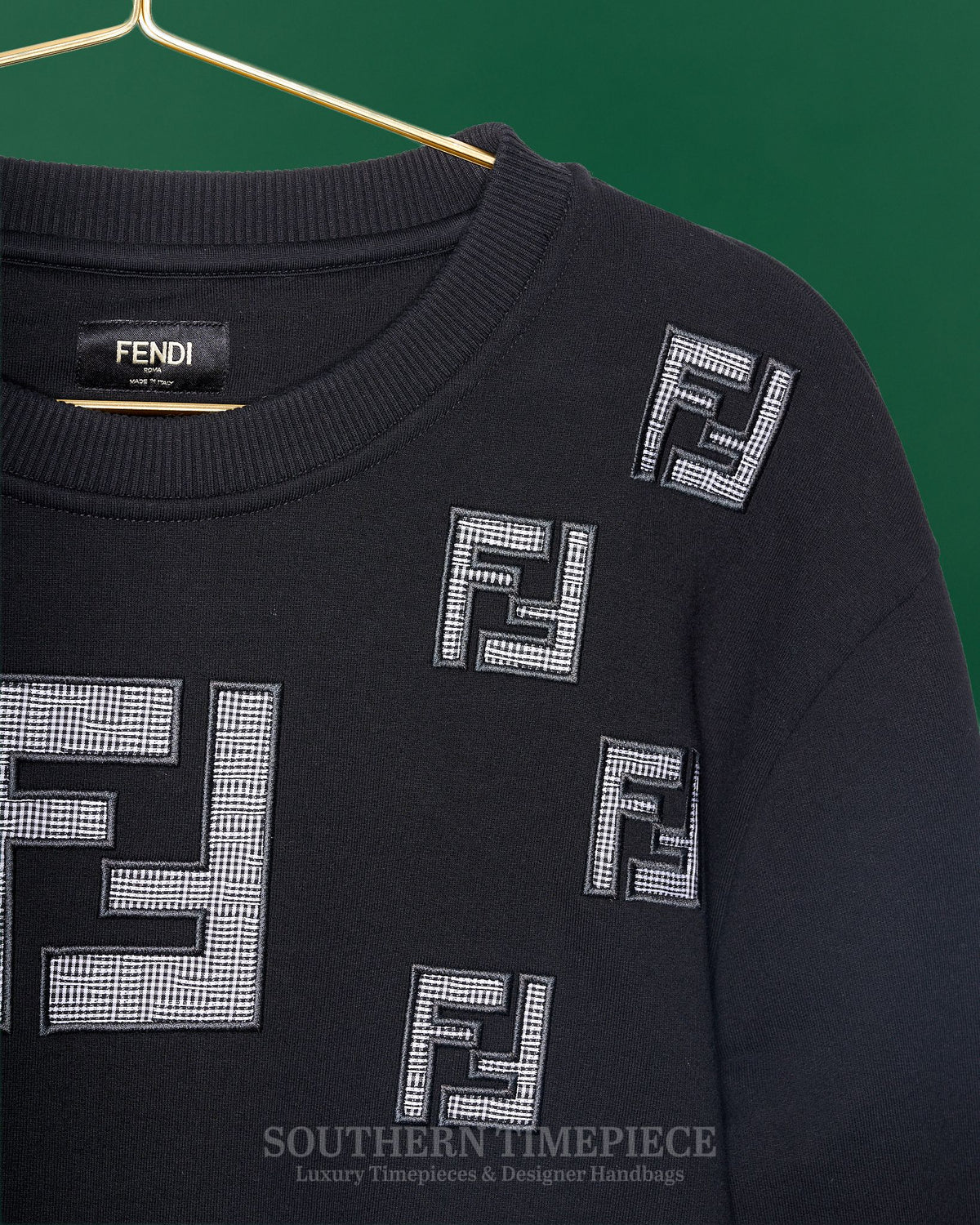 Fendi Logo Sweatshirt - Black (Size XXL)