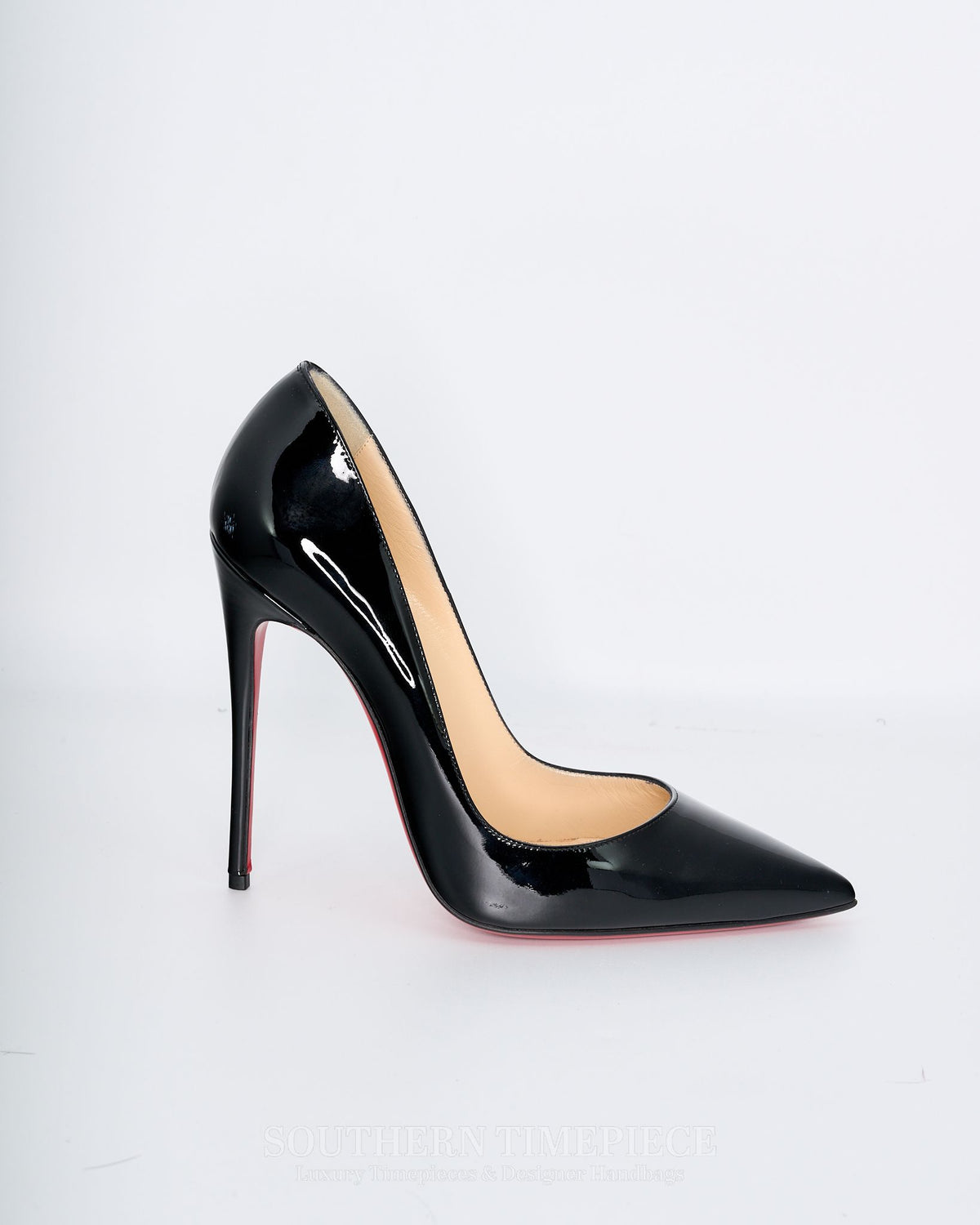 Christian Louboutin So Kate 120 Pumps - Black Patent Leather (Size 37.5)
