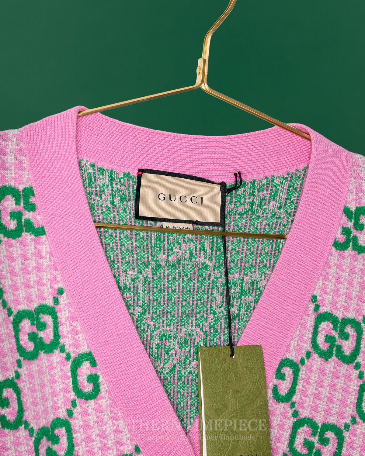 Brand New Gucci GG Wool-Jacquard Cardigan -Size Medium