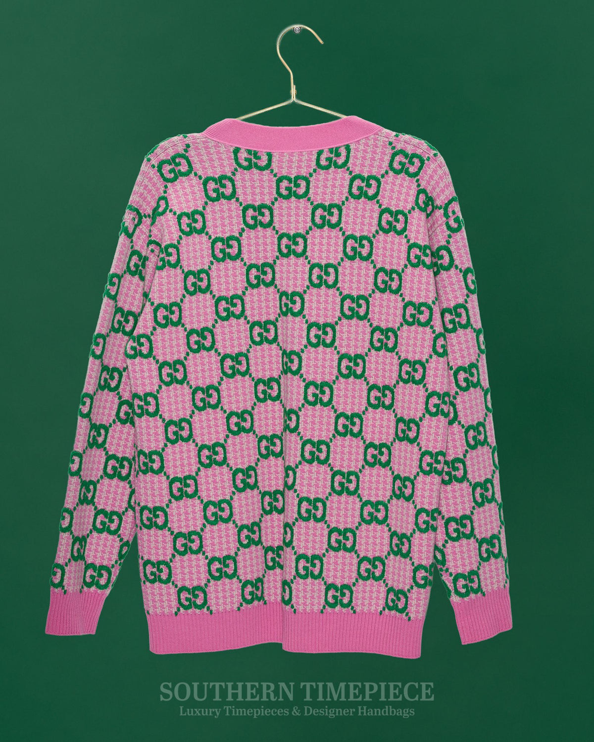 Brand New Gucci GG Wool-Jacquard Cardigan -Size Medium