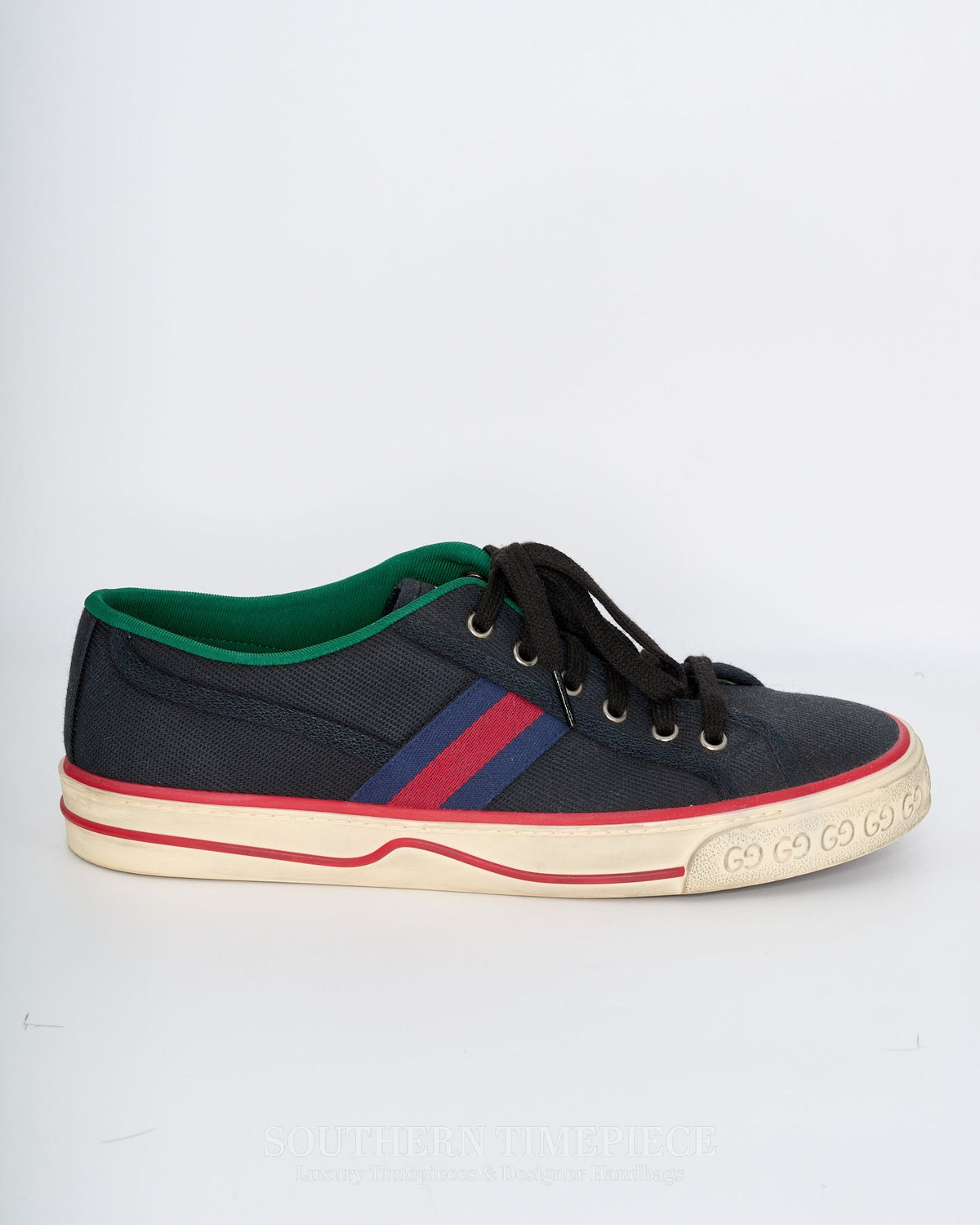 Gucci 1977 Tennis Off the Grid Trainers - Navy Econyl (Men's Size 8)