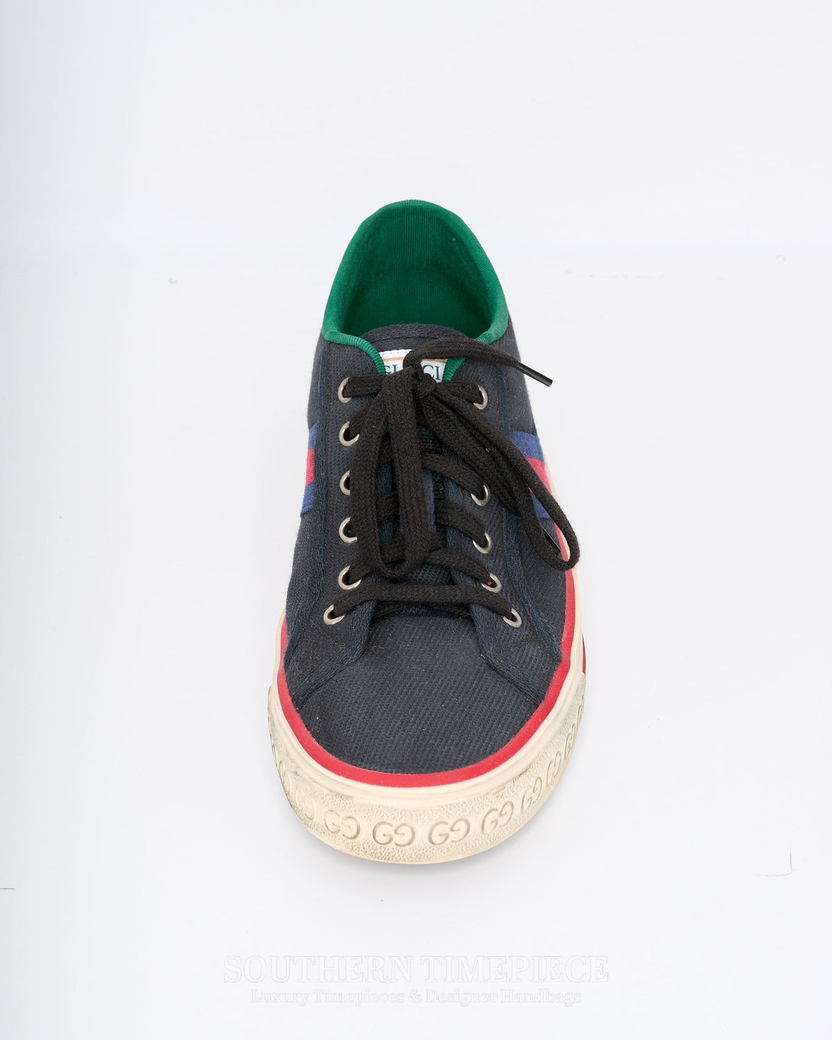 Gucci 1977 Tennis Off the Grid Trainers - Navy Econyl (Men's Size 8)