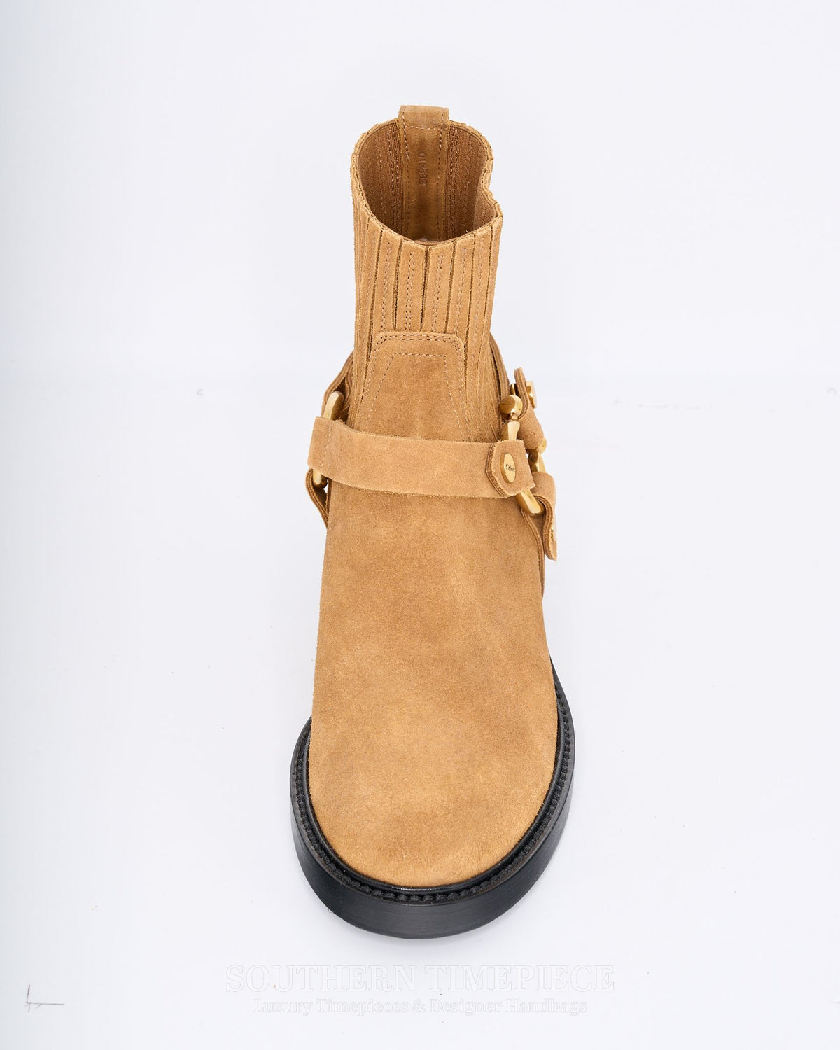 Chloé Dakota Leather Ankle Boots - Tan Suede Leather (Size 36/US 6)