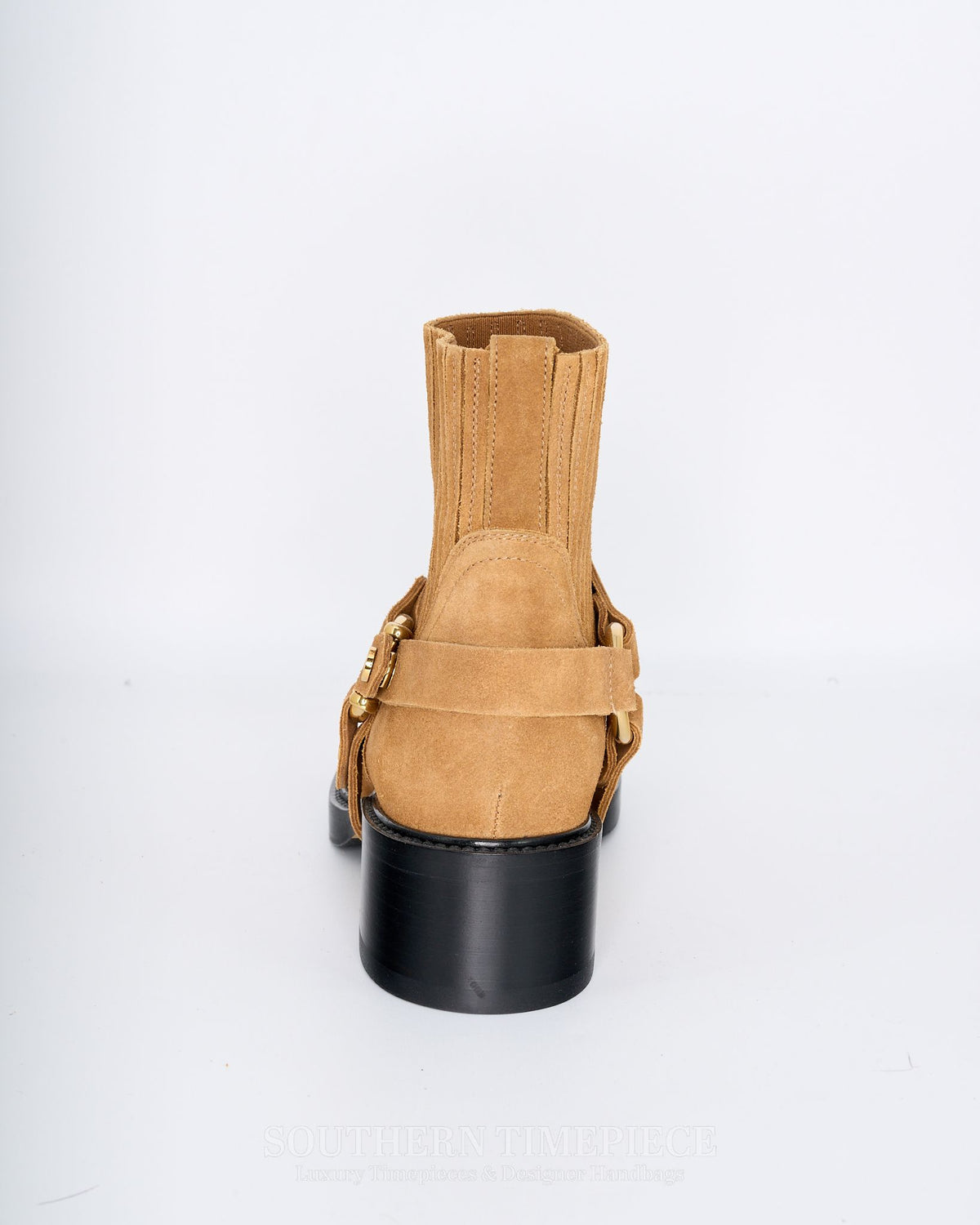 Chloé Dakota Leather Ankle Boots - Tan Suede Leather (Size 36/US 6)
