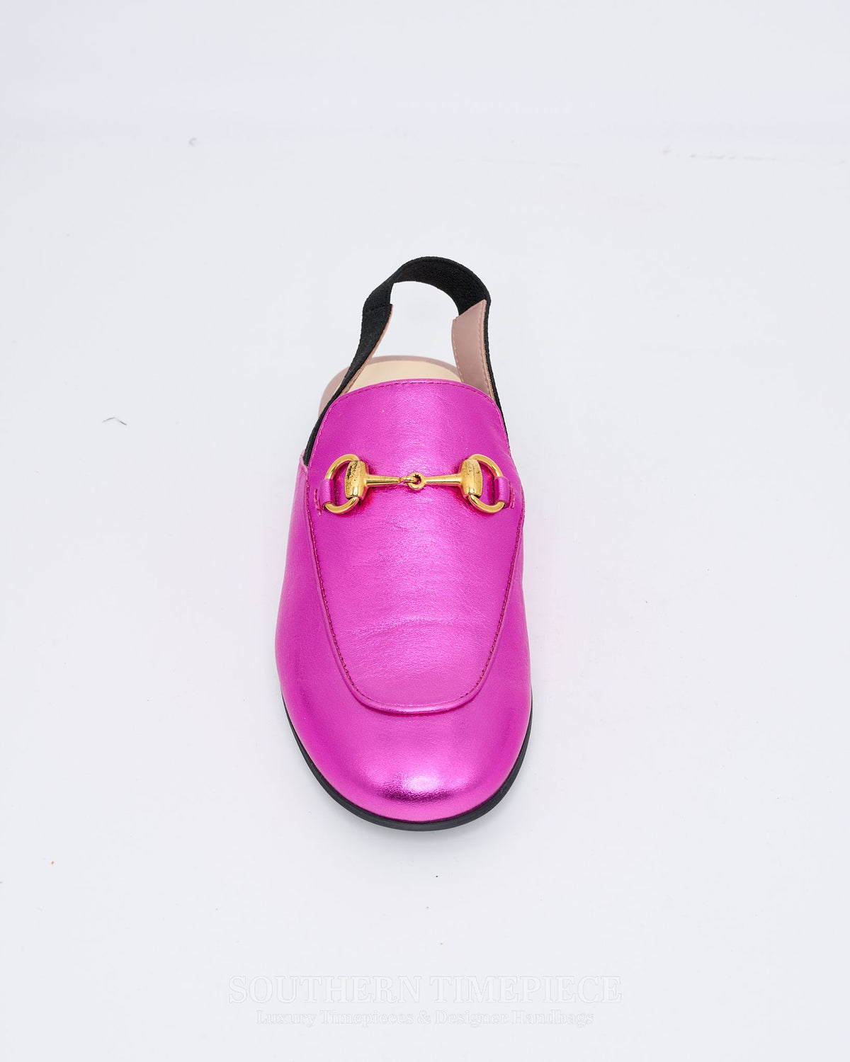 Gucci Kids Horsebit Jordaan Loafers - Silver Metallic Leather (Size 32 / US 1)