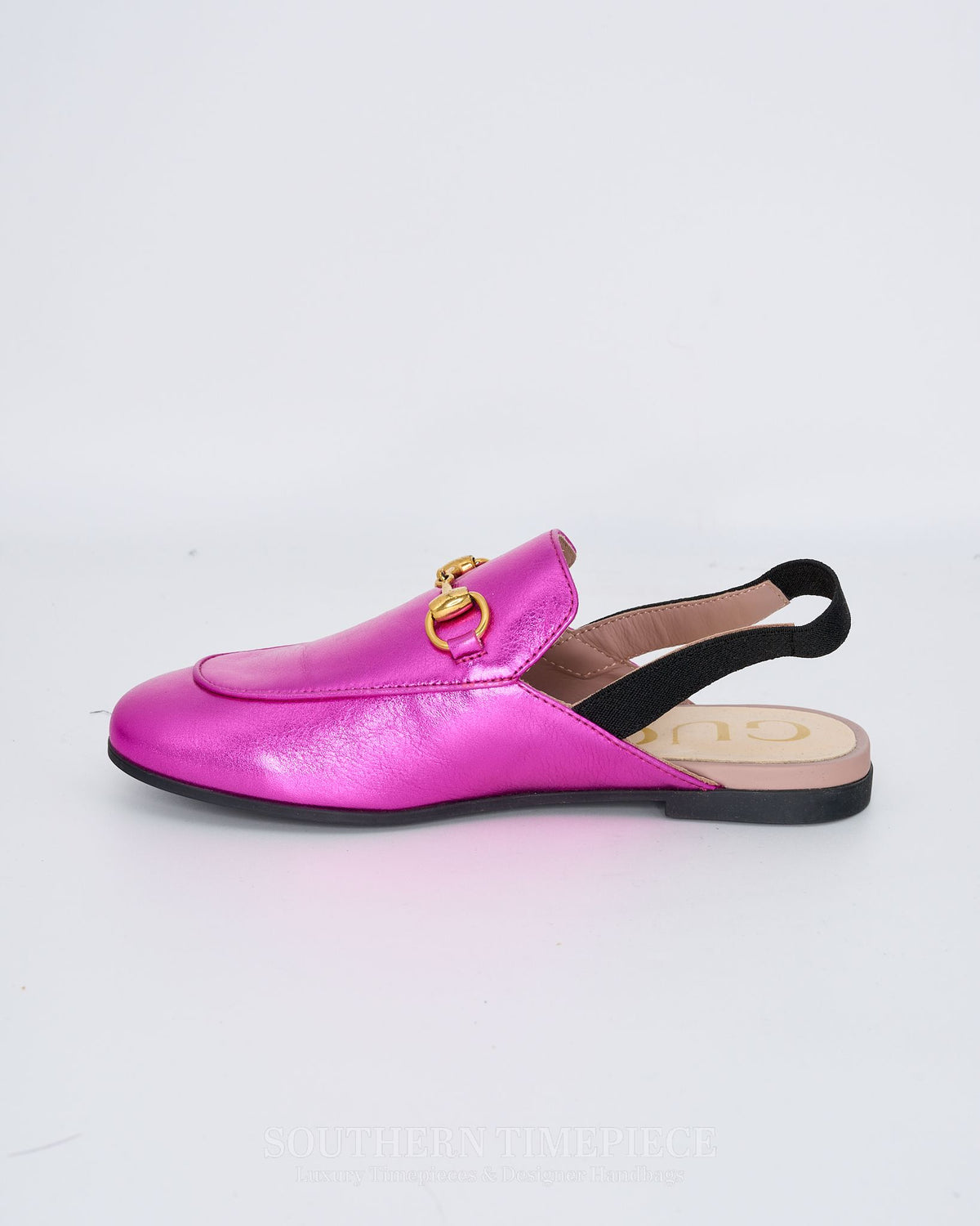 Gucci Kids Horsebit Jordaan Loafers - Silver Metallic Leather (Size 32 / US 1)