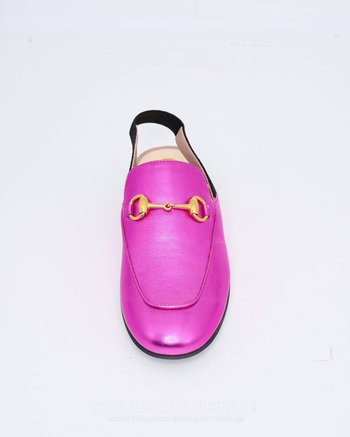 Gucci Kids Horsebit Jordaan Loafers - Silver Metallic Leather (Size 32 / US 1)