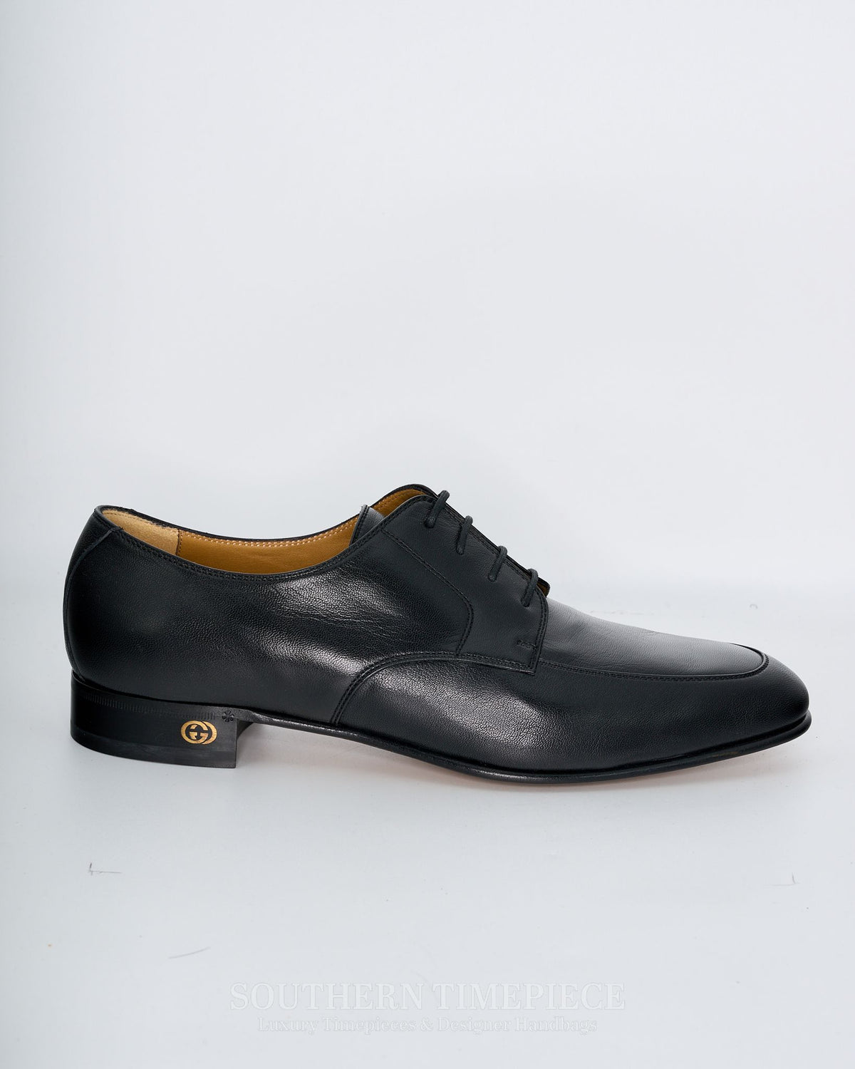 Gucci Men's Lace Up Shoes - Black Mandala Goat Leather (Size 10.5)