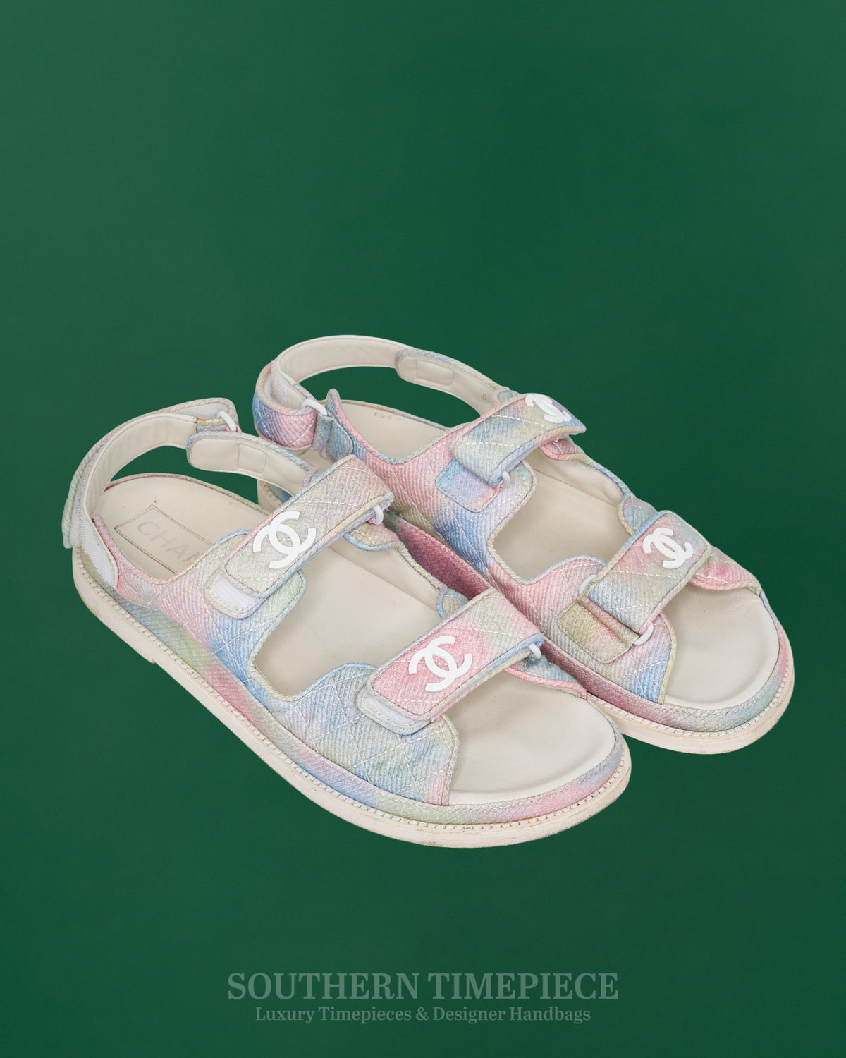 Chanel Rainbow Quilted Dad Sandals (Size 41 / US 10.5)