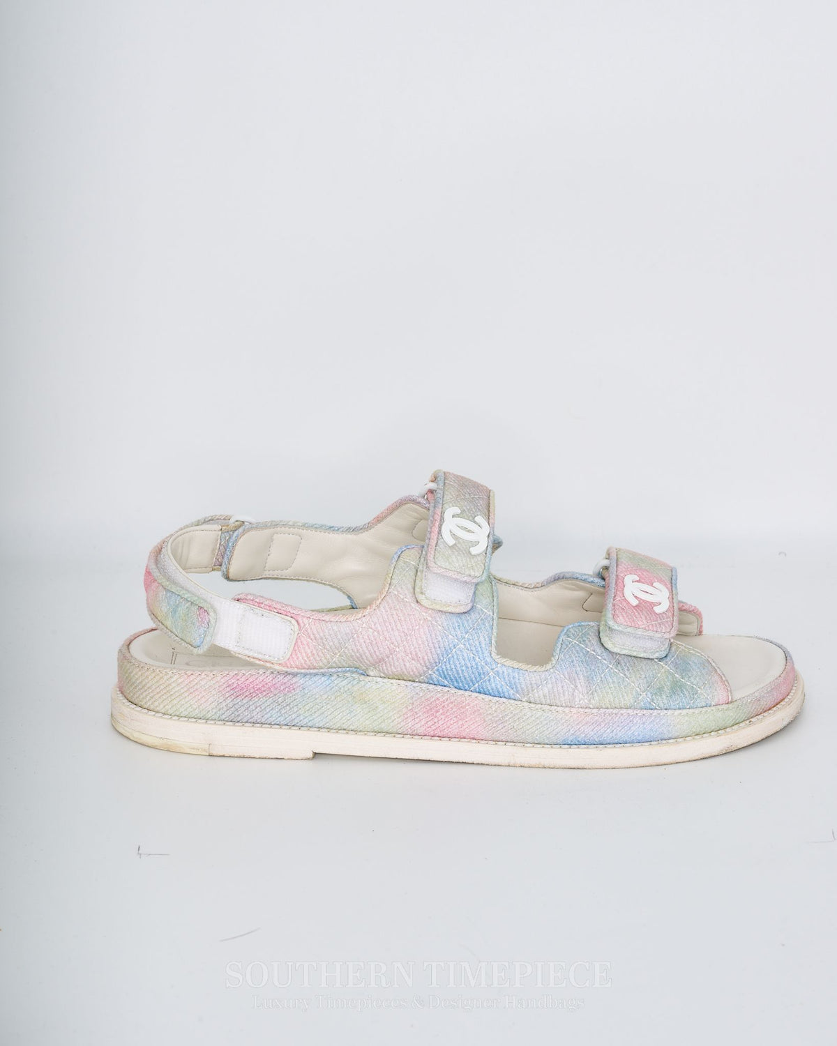 Chanel Rainbow Quilted Dad Sandals (Size 41 / US 10.5)