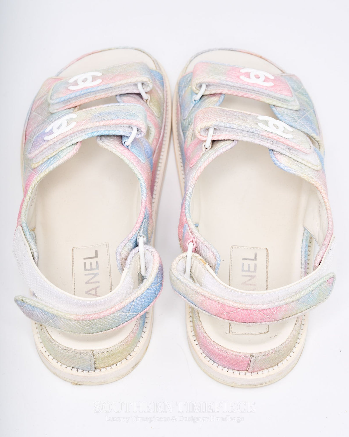 Chanel Rainbow Quilted Dad Sandals (Size 41 / US 10.5)