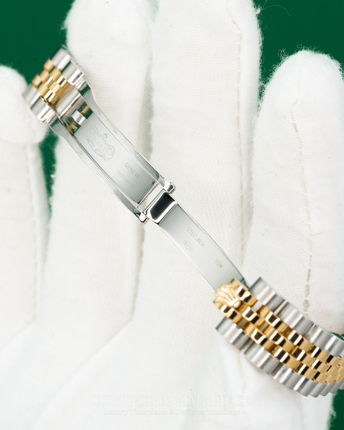 26mm Rolex Datejust with a Custom Mother of Pearl Diamond Dial in 18kt Yellow Gold and Stainless on Jubilee (Ref: 179173)(Year: 2011+)