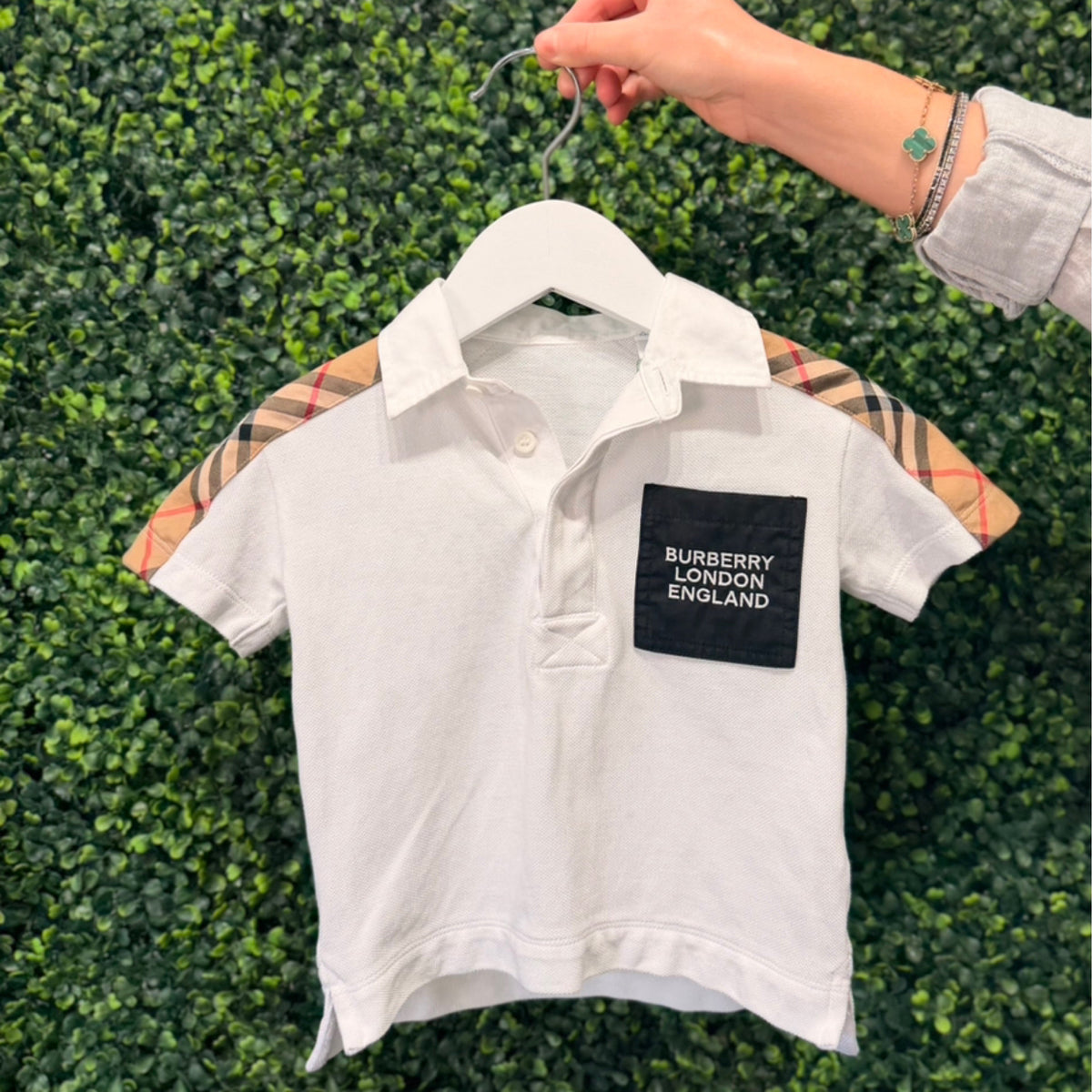 Burberry Kids Polo Shirt - White (18M)