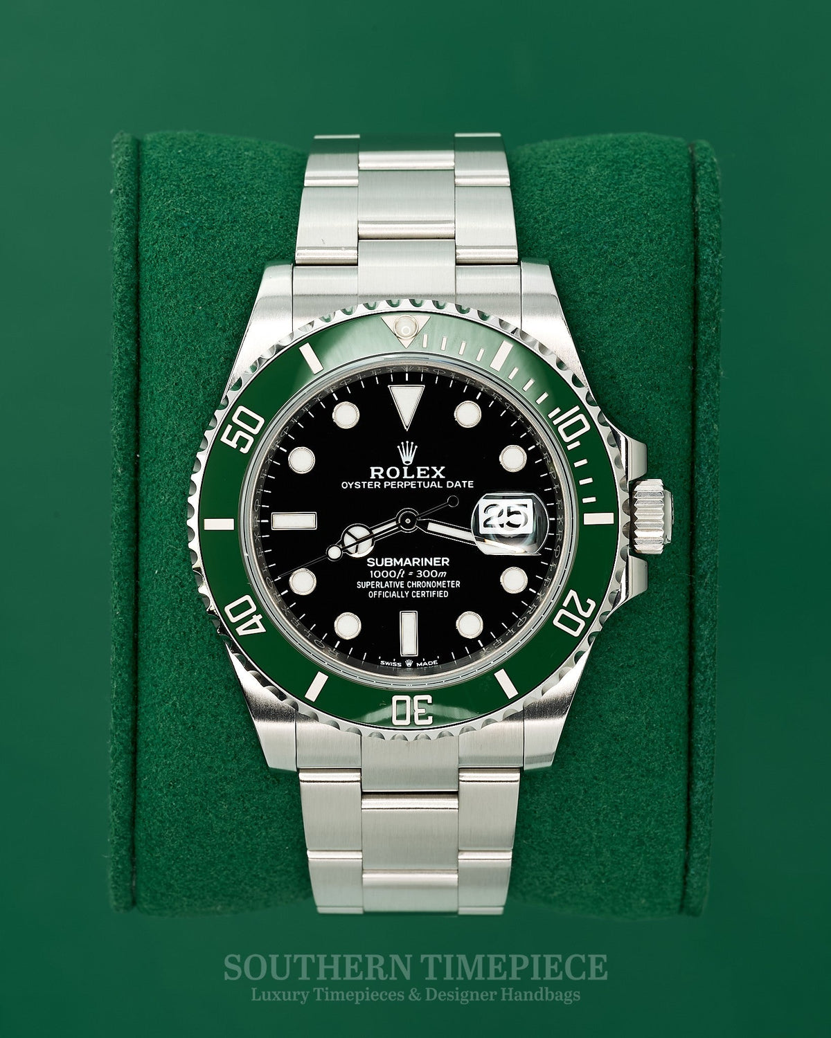 41mm Rolex Submariner Date "Starbucks" with Anniversary Green Bezel (Ref: 126610LV)(Year: 2023)(Box & Papers) (9813522)