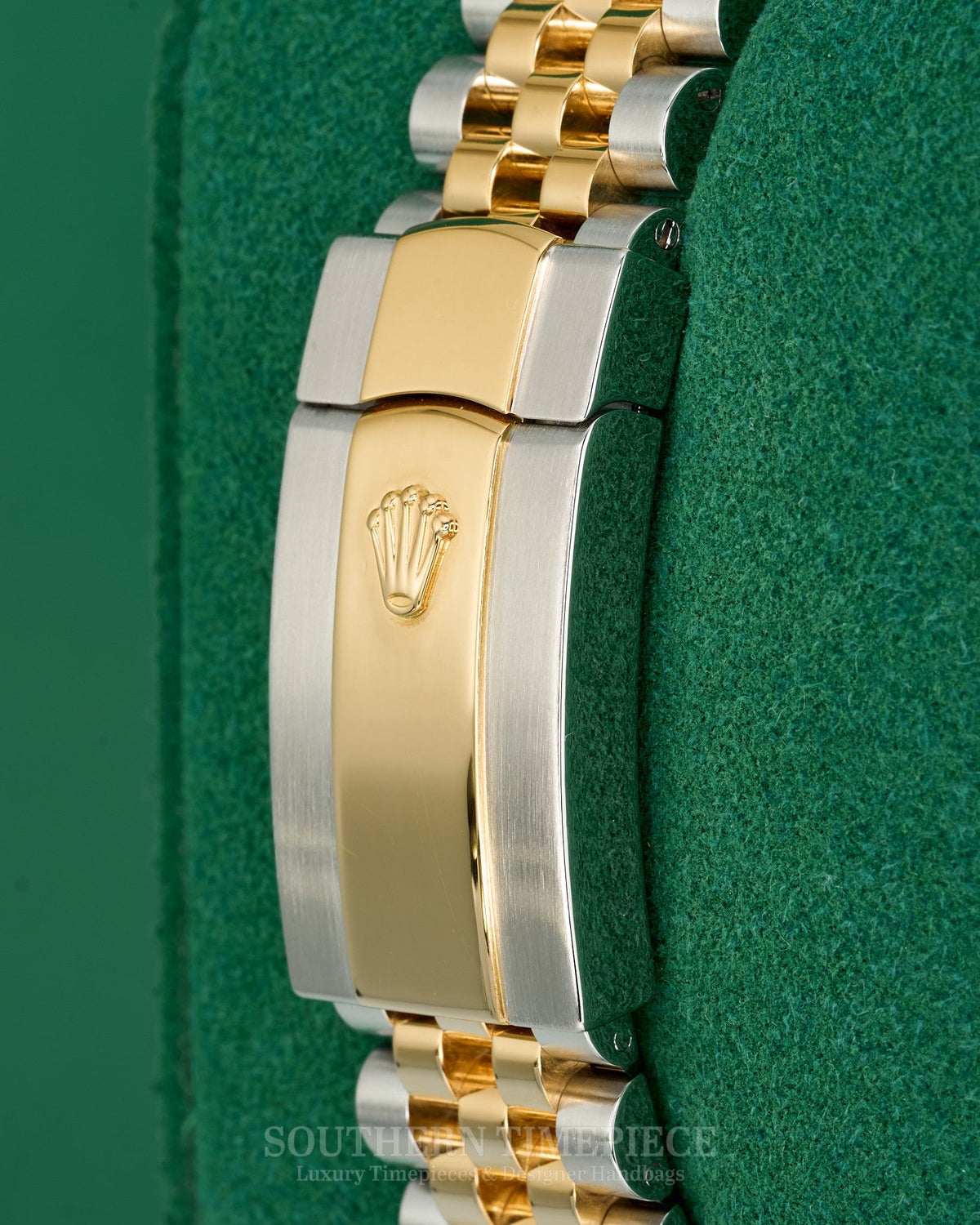 36mm Rolex Datejust with Factory Silver Diamond Dial and Diamond Bezel in 18kt Yellow Gold and Stainless on Jubilee (Ref: 126283RBR)
