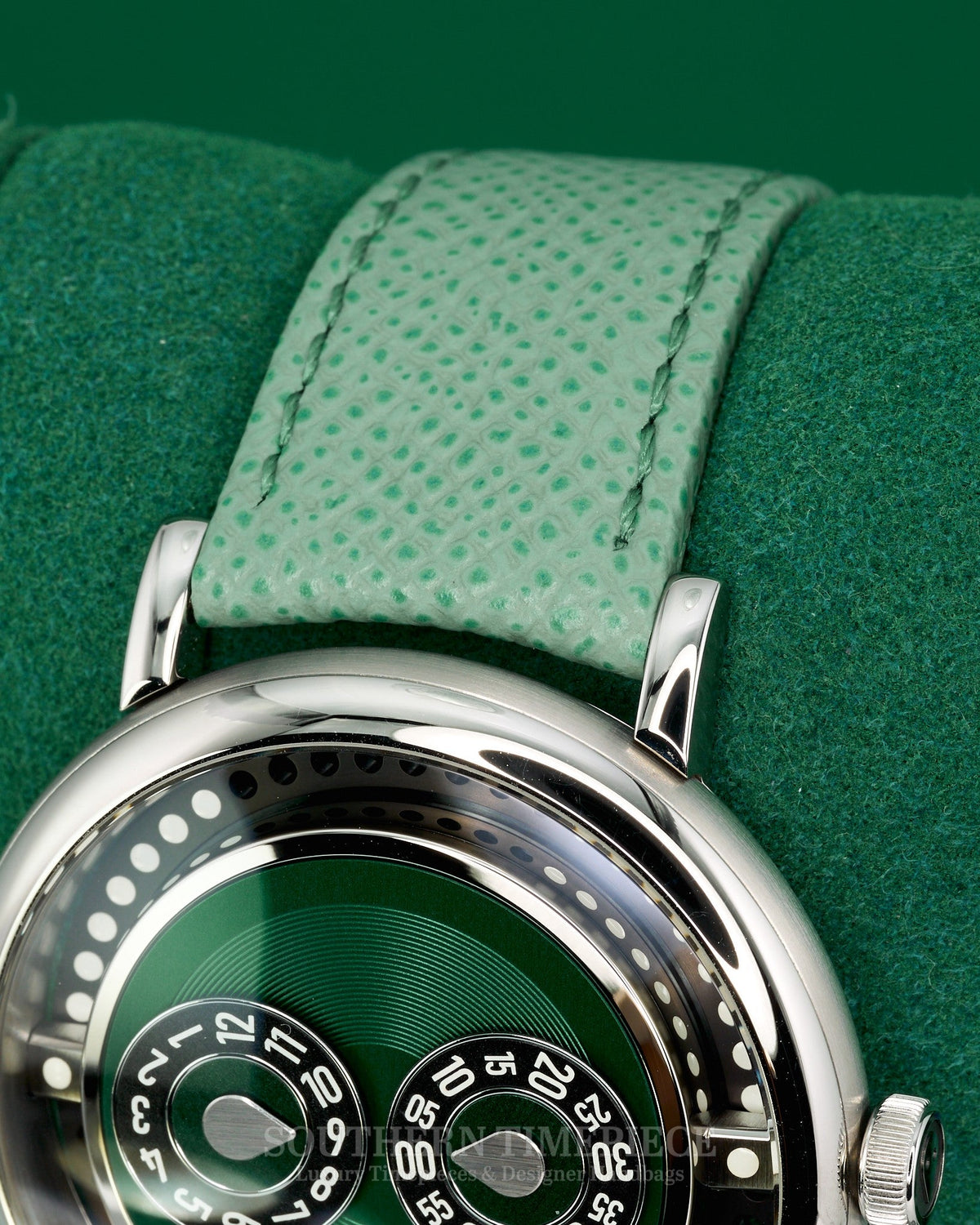 42mm MB&F M.A.D. 2 Green in Stainless Steel on Green Calfskin Leather (Ref: MAD 2)(Year: 2025)(Box & Papers)