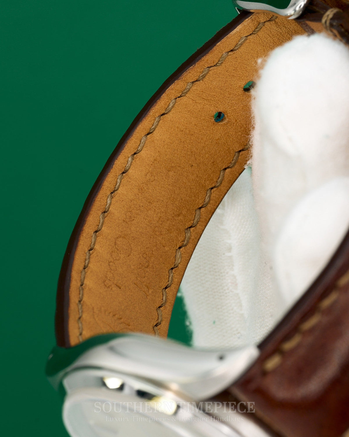 34mm Rolex Air-King with Silver Stick Dial in Stainless Steel on Brown Leather (Ref: 14000)(Year: 1991)