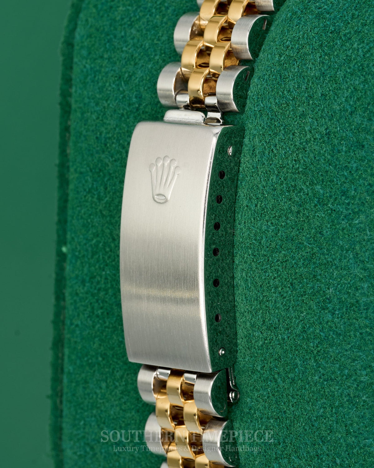 31mm Rolex Datejust with Custom Mother of Pearl Diamond Dial and Diamond Bezel in 18kt Yellow Gold and Stainless on Jubilee (Ref: 68273)(Year: 1989)