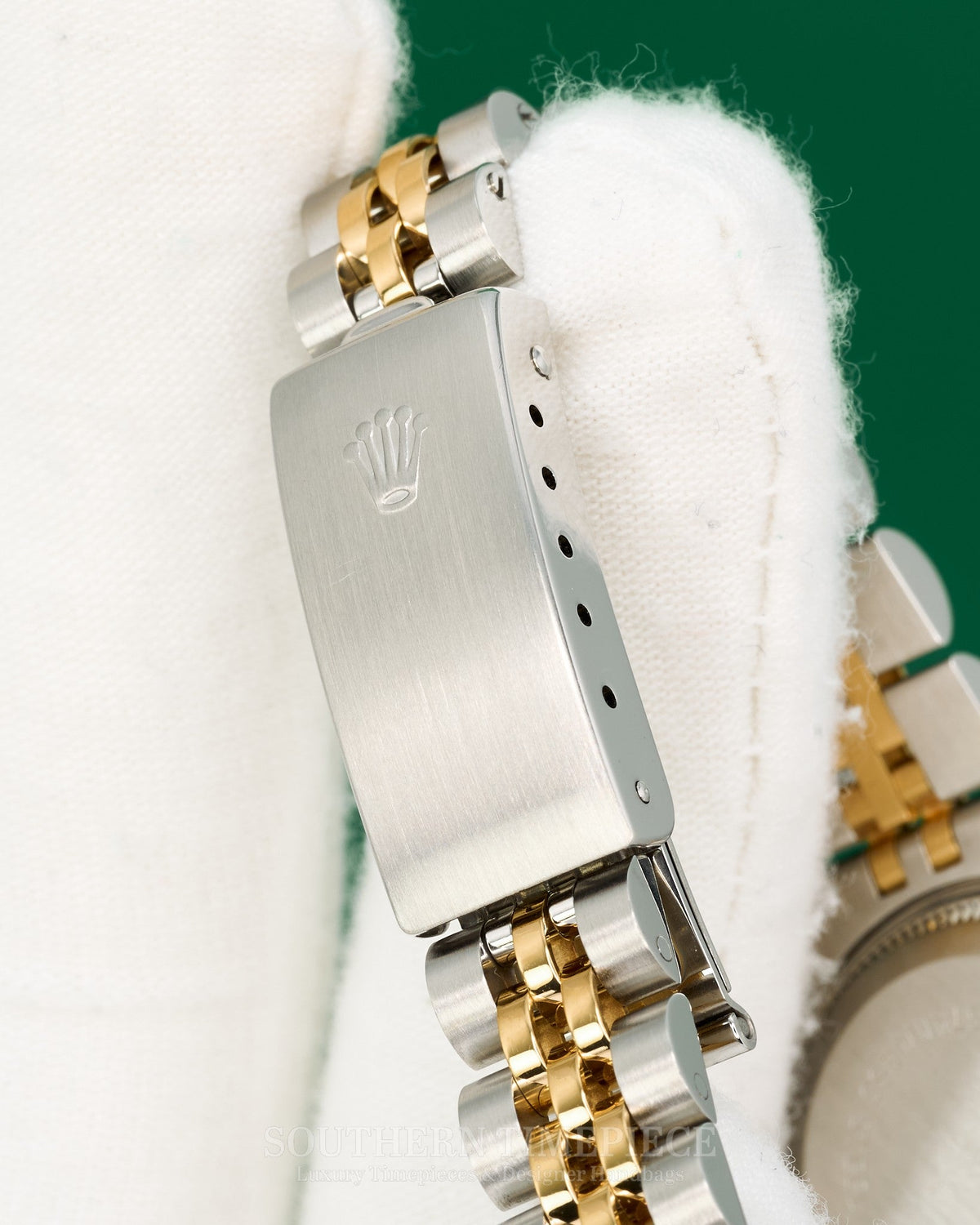 26mm Rolex Datejust with Custom Champagne Diamond Dial and Diamond Bezel in 18kt Yellow Gold and Stainless (Ref: 69173)(Year: 1991)