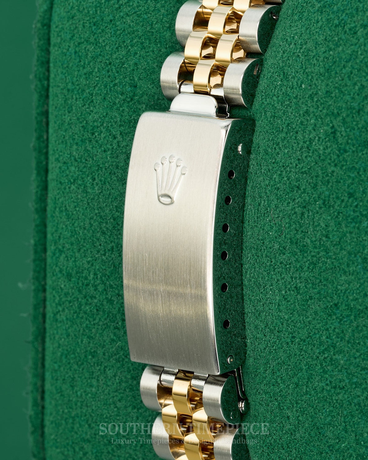 31mm Rolex Datejust with a Custom Mother of Pearl Diamond Dial in 18kt Yellow Gold and Stainless on Jubilee (Ref: 68273)(Year: 1984)(SKU: 9771962)