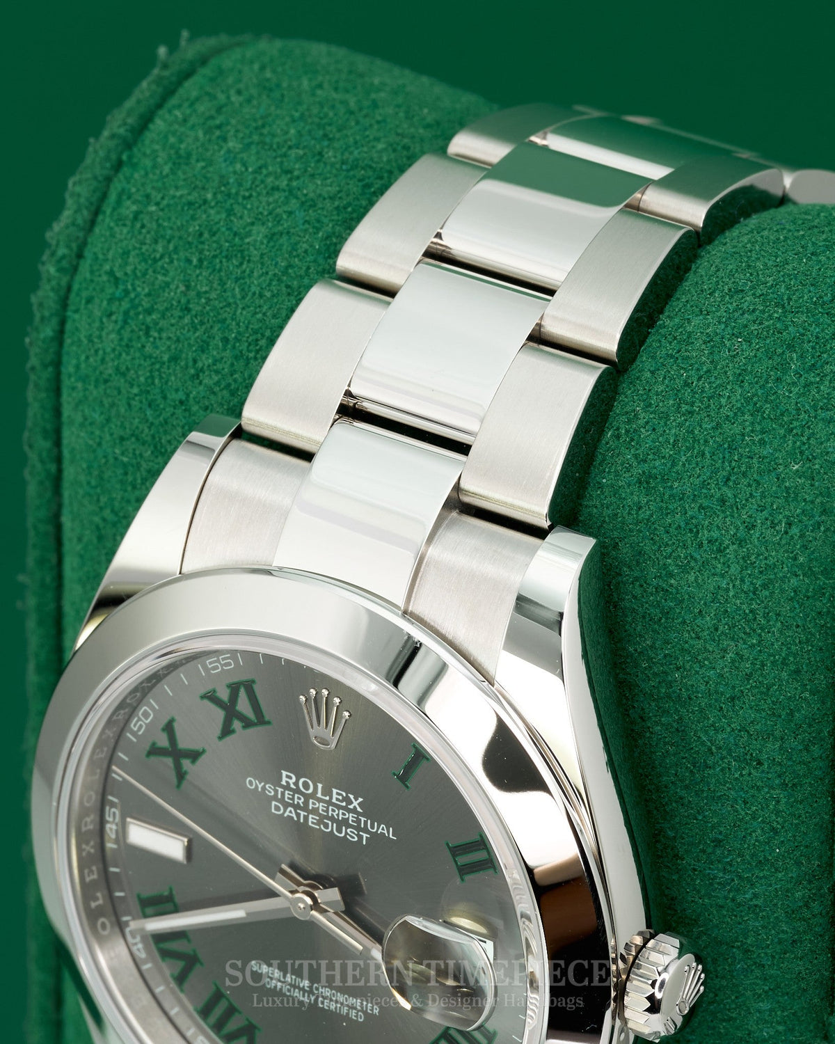 Brand New 2026 41mm Rolex Datejust "Wimbledon" in Stainless Steel on Oyster Bracelet (Ref: 126300)(Year: 2026)(Box & Papers)
