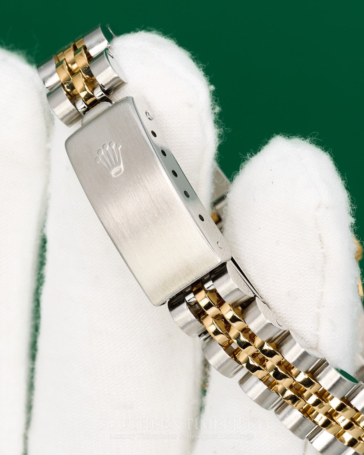 26mm Rolex Datejust with Custom Lilac Diamond Dial and 1.3 cttw Diamond Bezel in 18kt Yellow Gold and Stainless (Ref: 69173)(Year: 1988)
