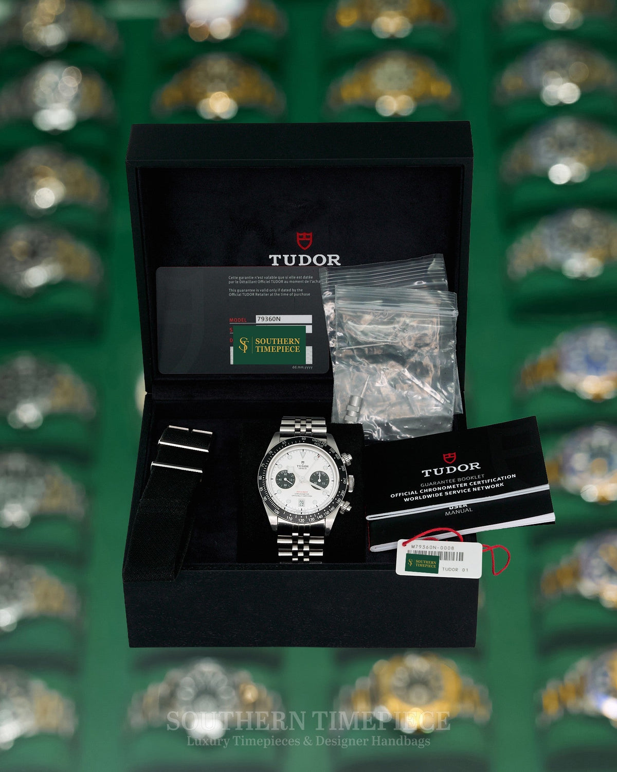 41mm Tudor Chrono "Panda" in Stainless Steel on Custom Jubilee Bracelet (Ref: 79360N)(Year: 2021)(Box & Papers)
